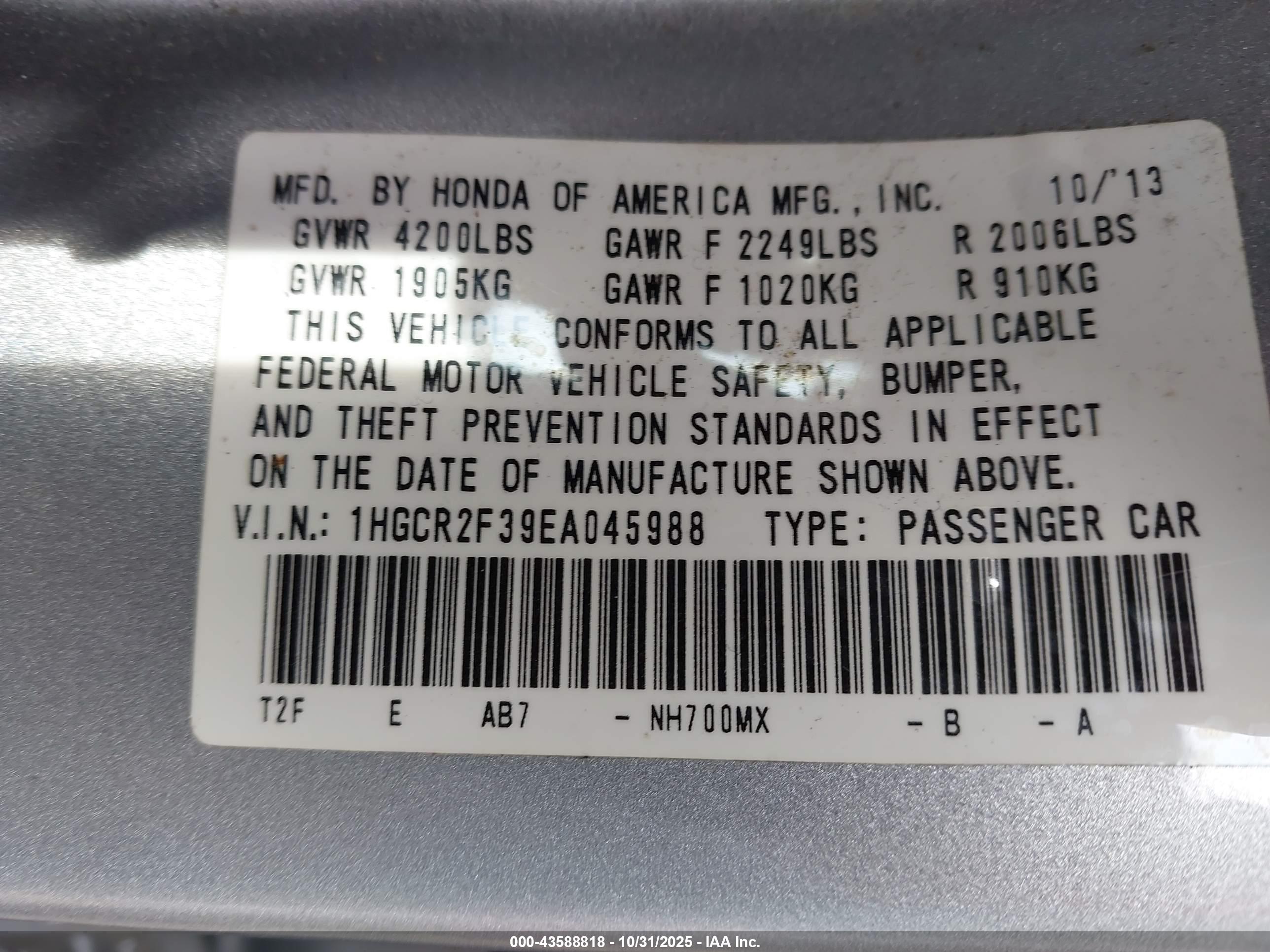 HONDA ACCORD image 9