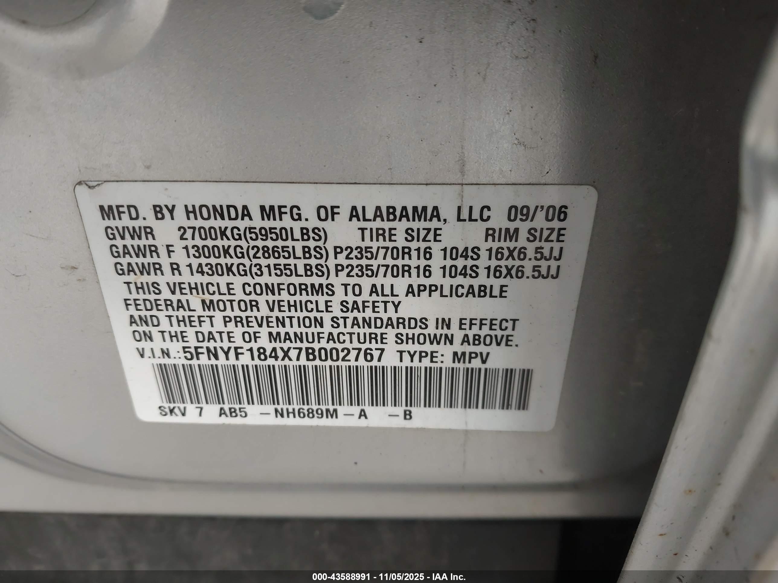 HONDA PILOT image 9