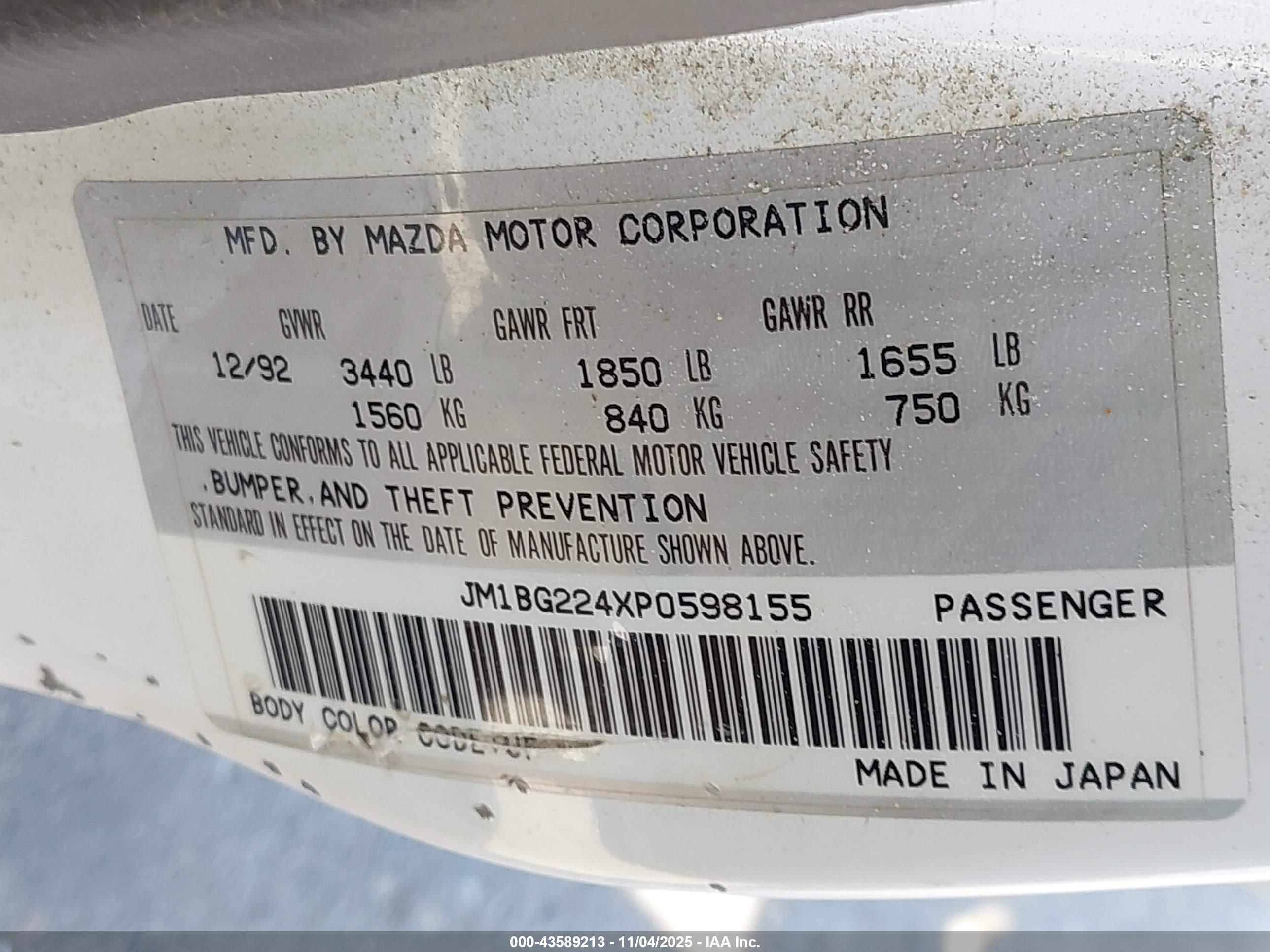 MAZDA PROTEGE image 9
