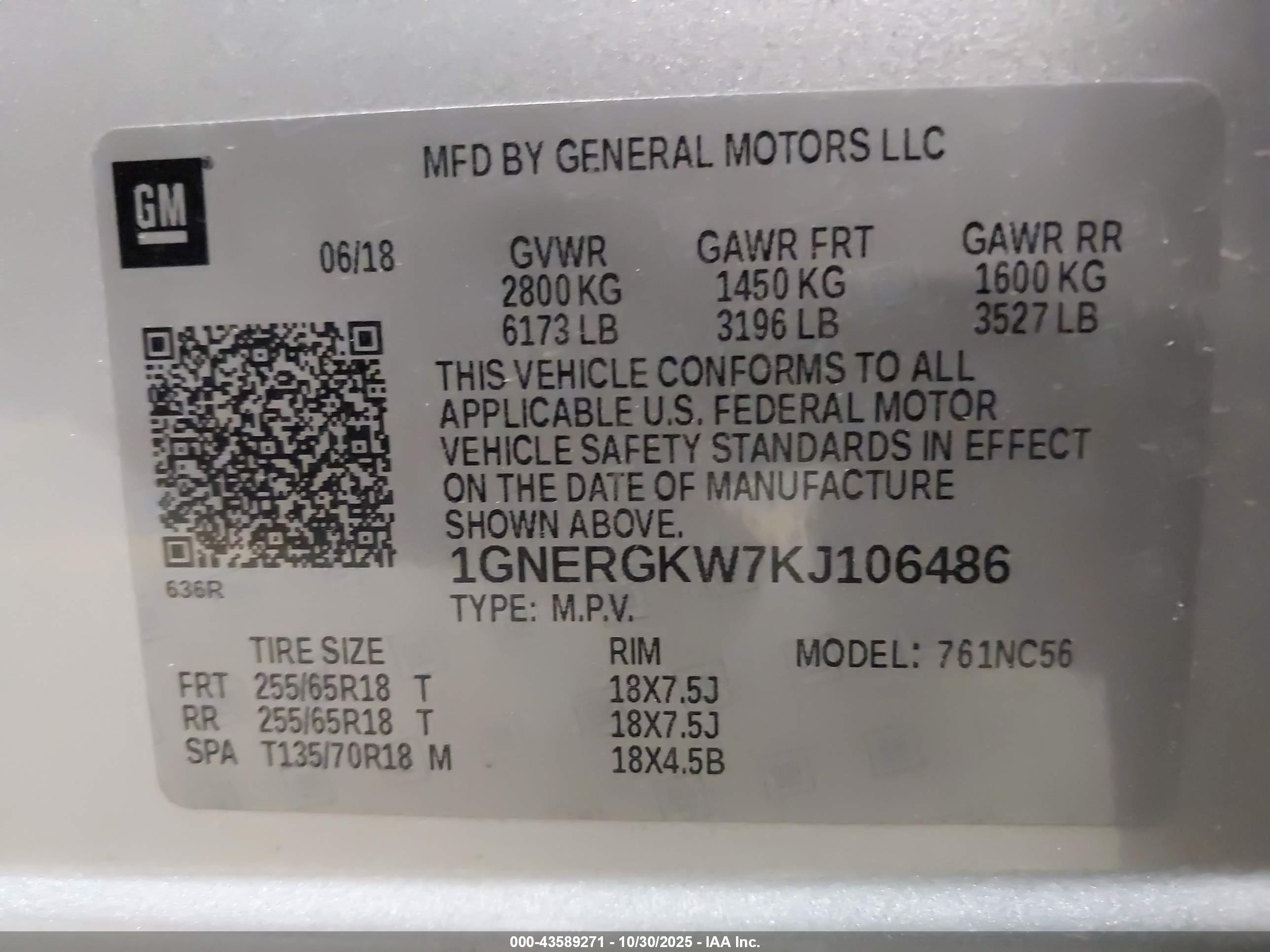CHEVROLET TRAVERSE image 9