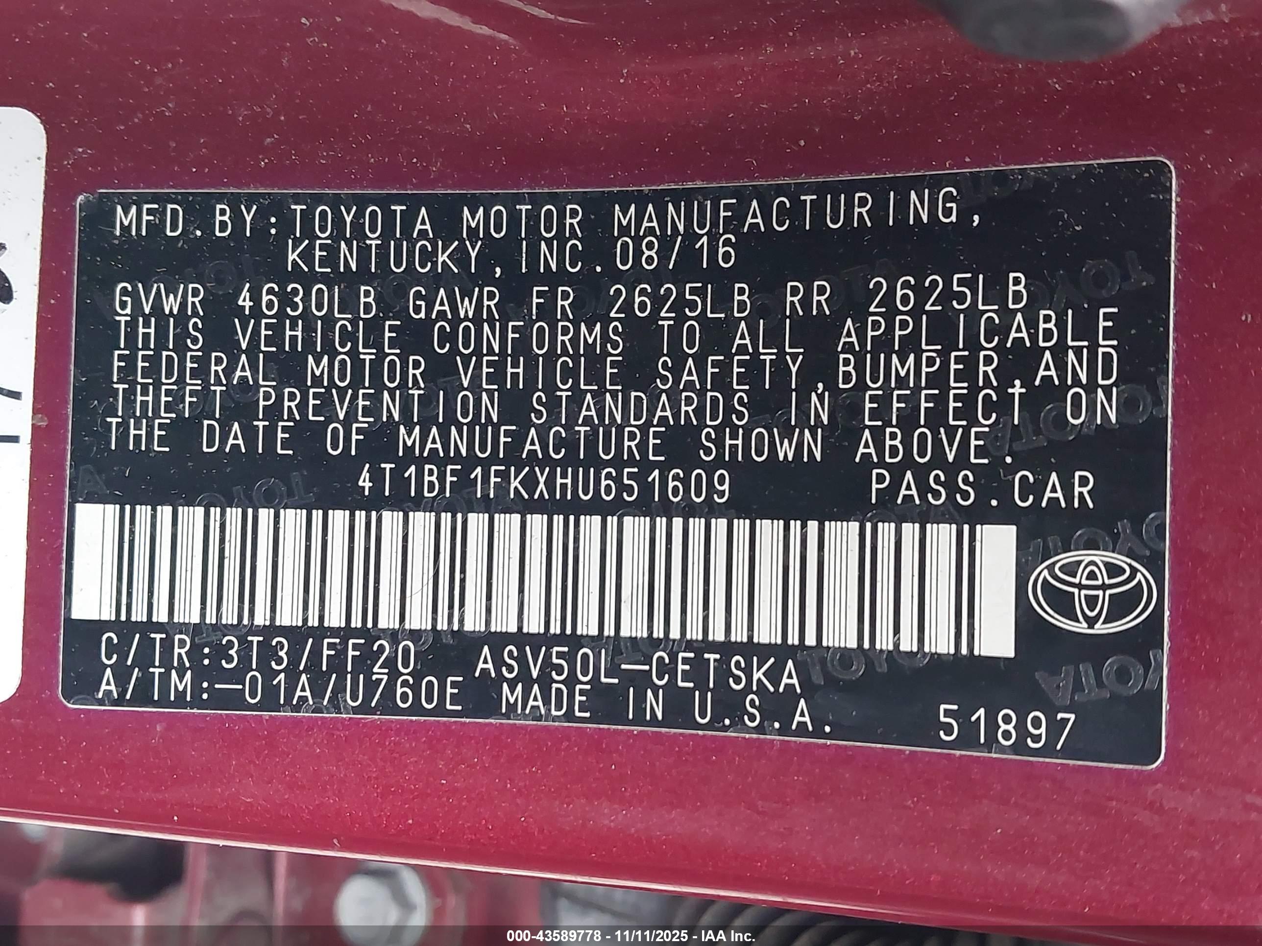 TOYOTA CAMRY image 9