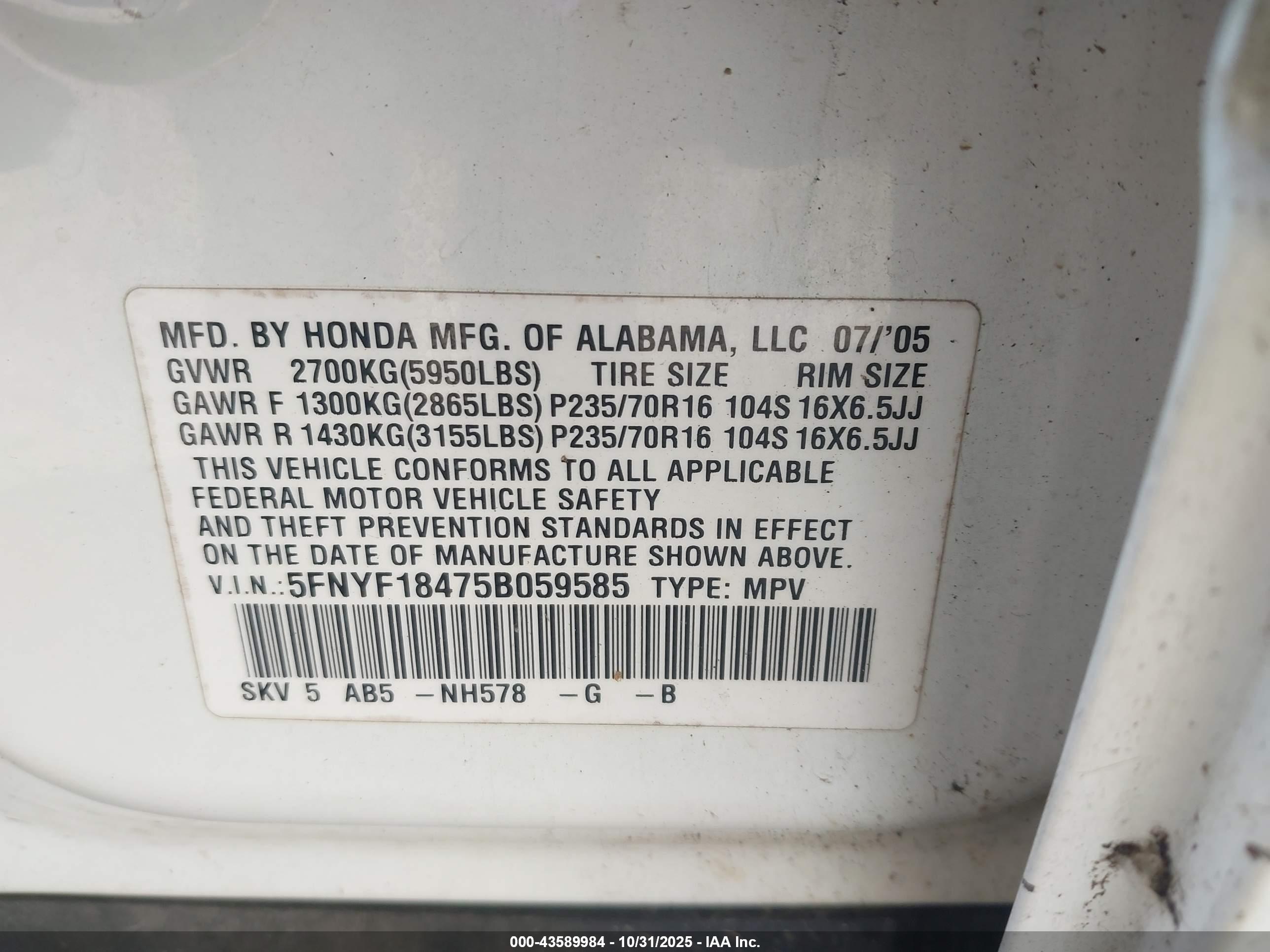 HONDA PILOT image 9