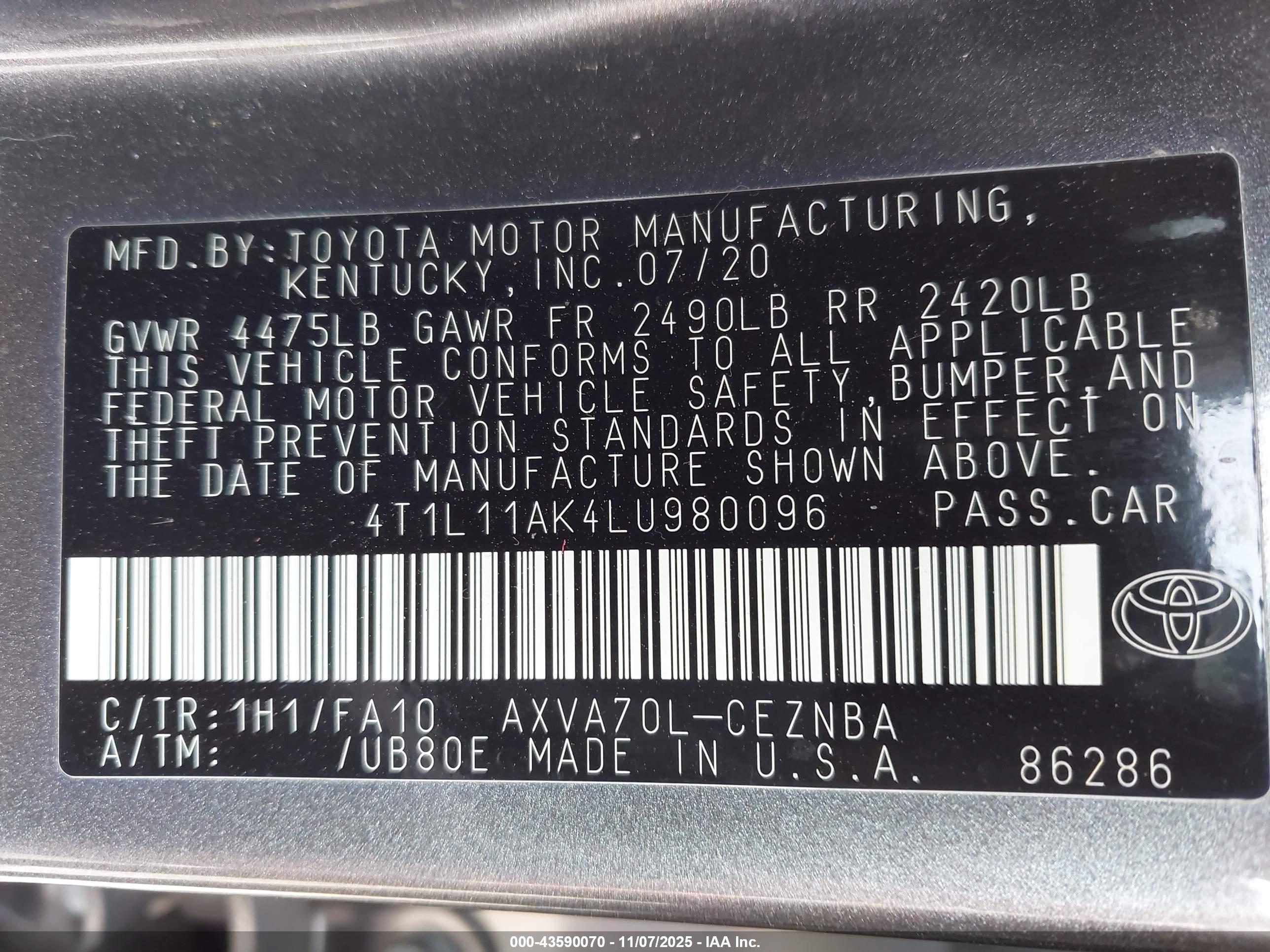 TOYOTA CAMRY image 9