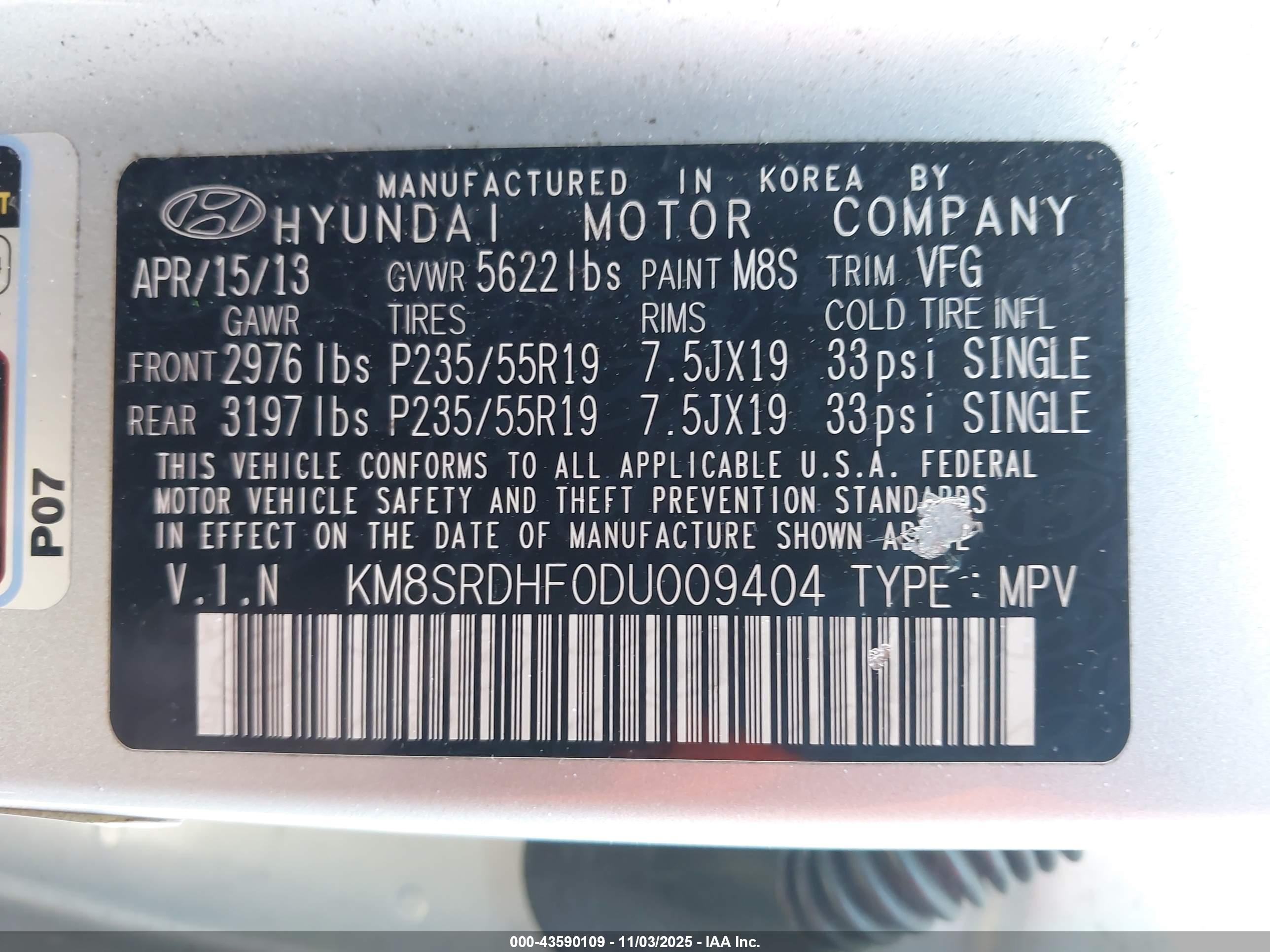 HYUNDAI SANTA image 9