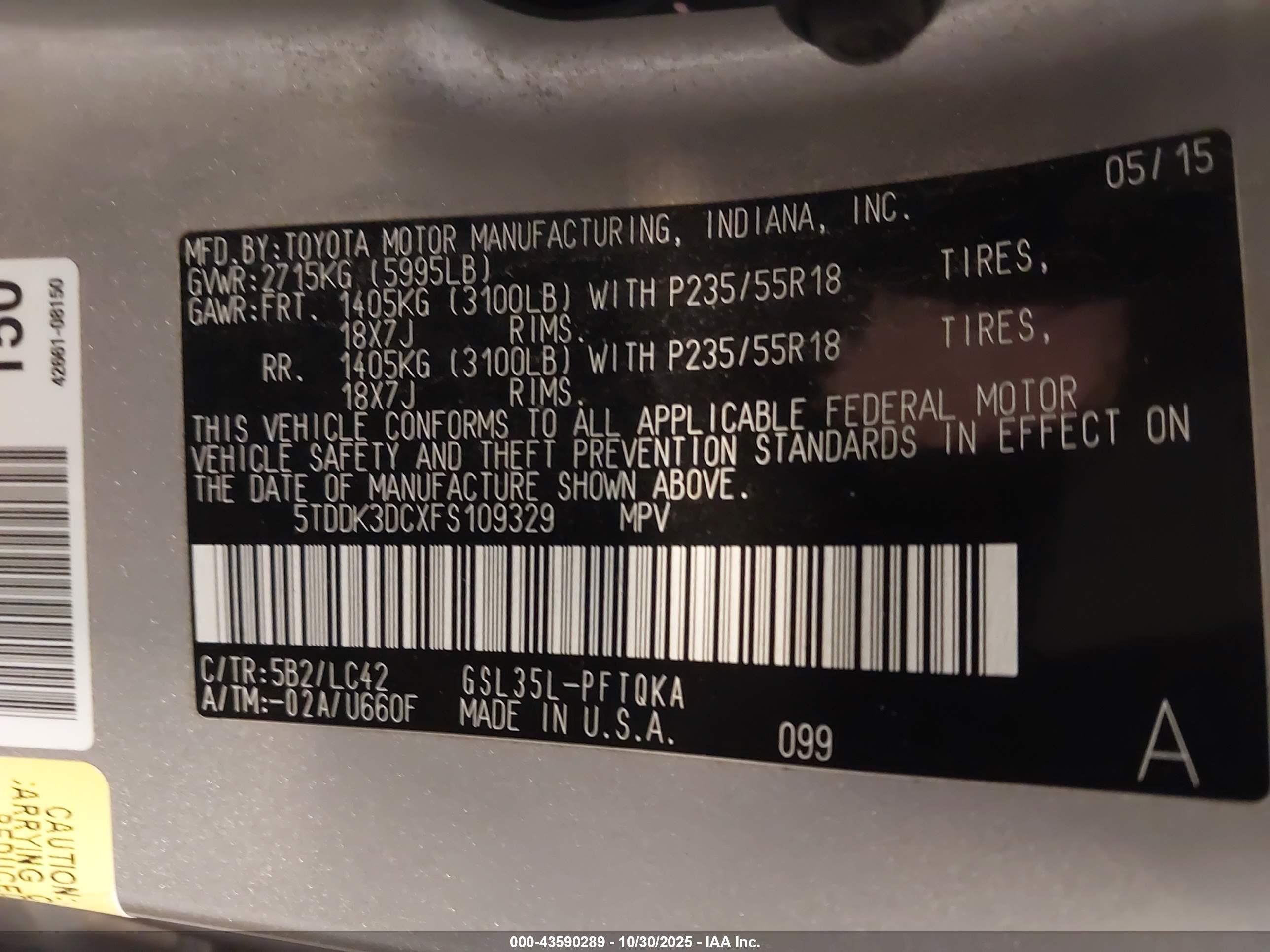 TOYOTA SIENNA image 9