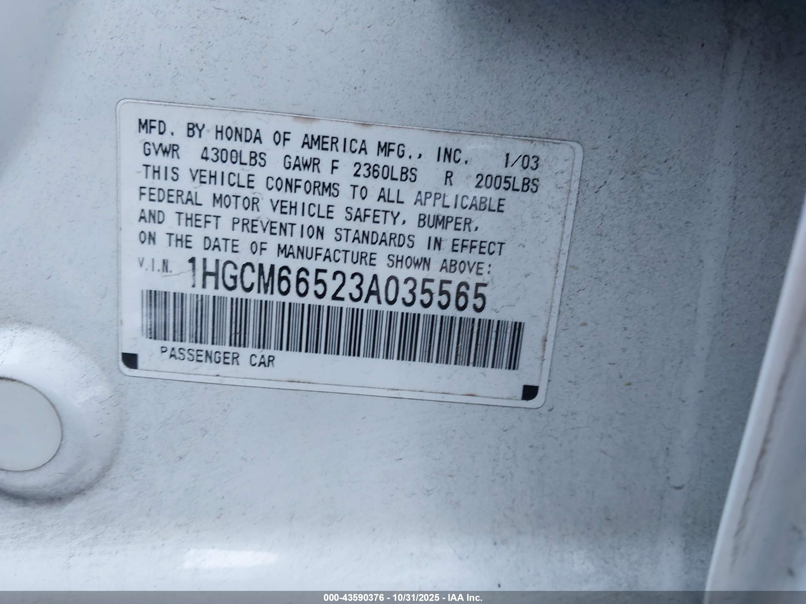 HONDA ACCORD image 9