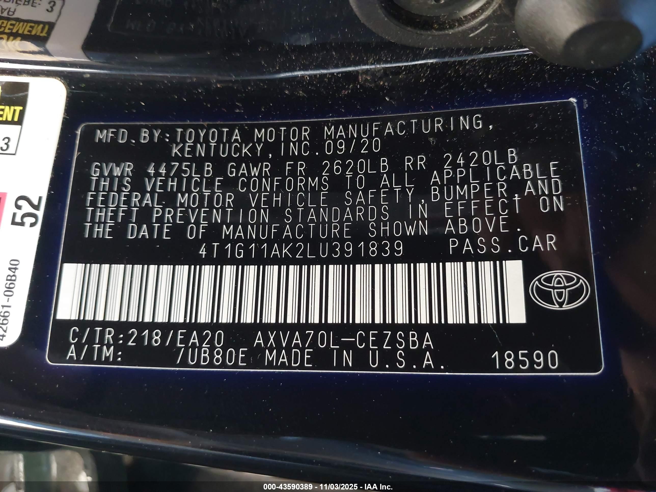 TOYOTA CAMRY image 9