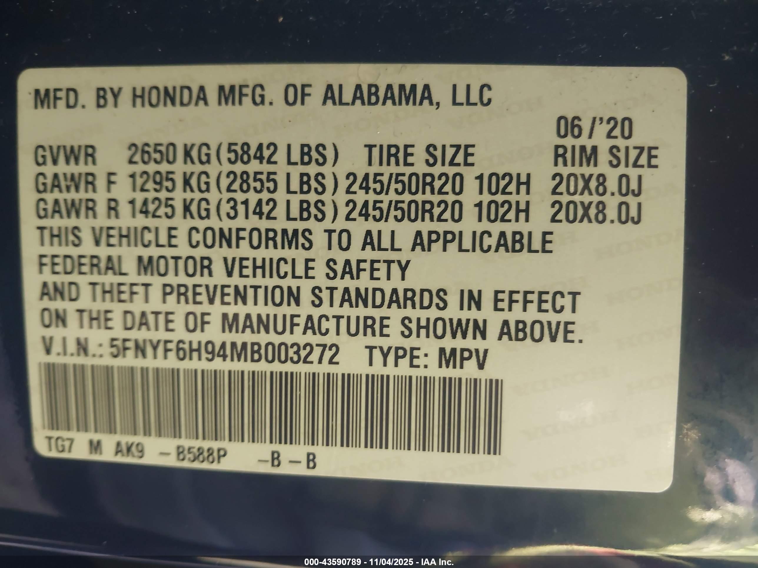 HONDA PILOT image 9