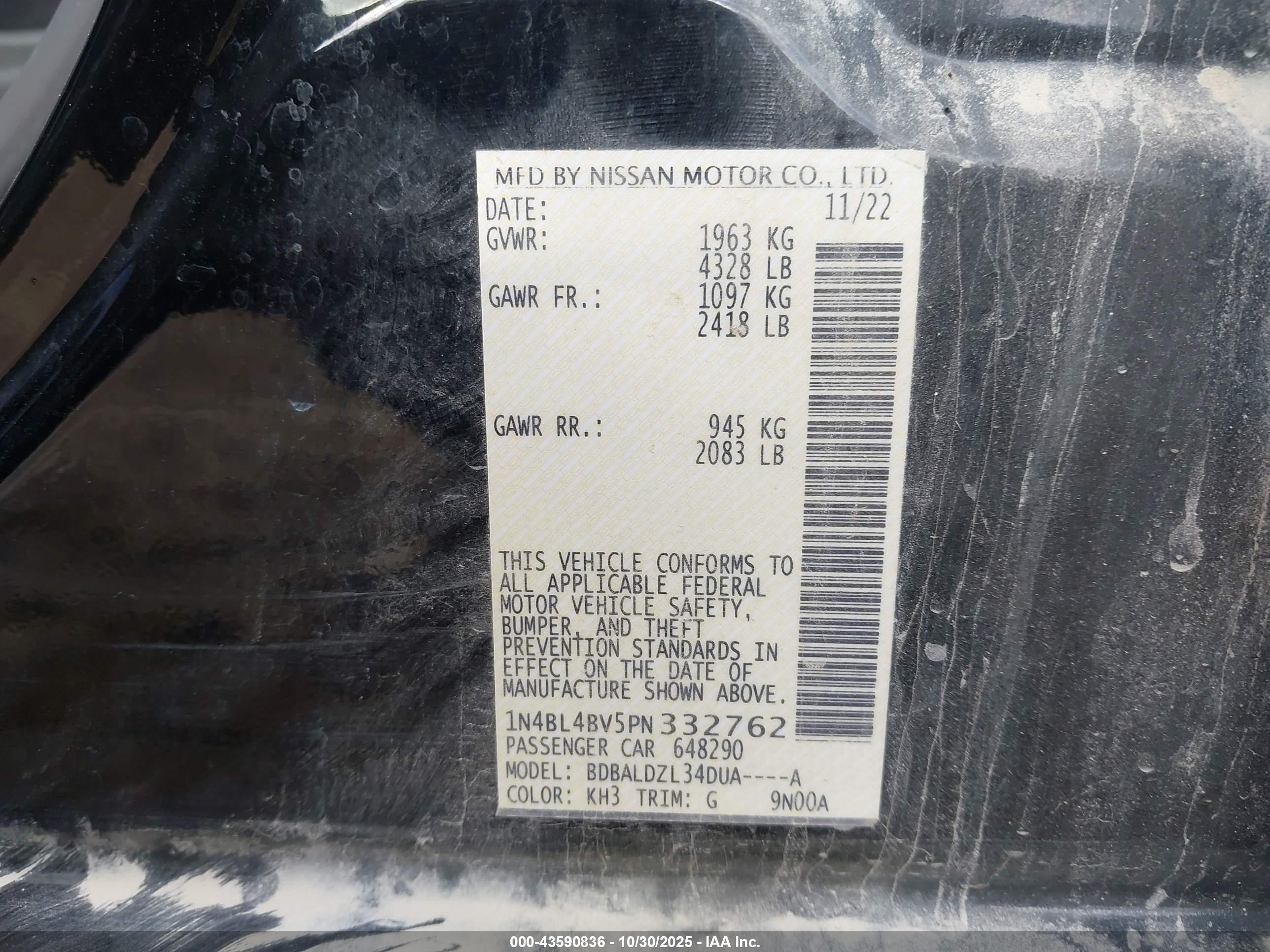NISSAN ALTIMA image 9
