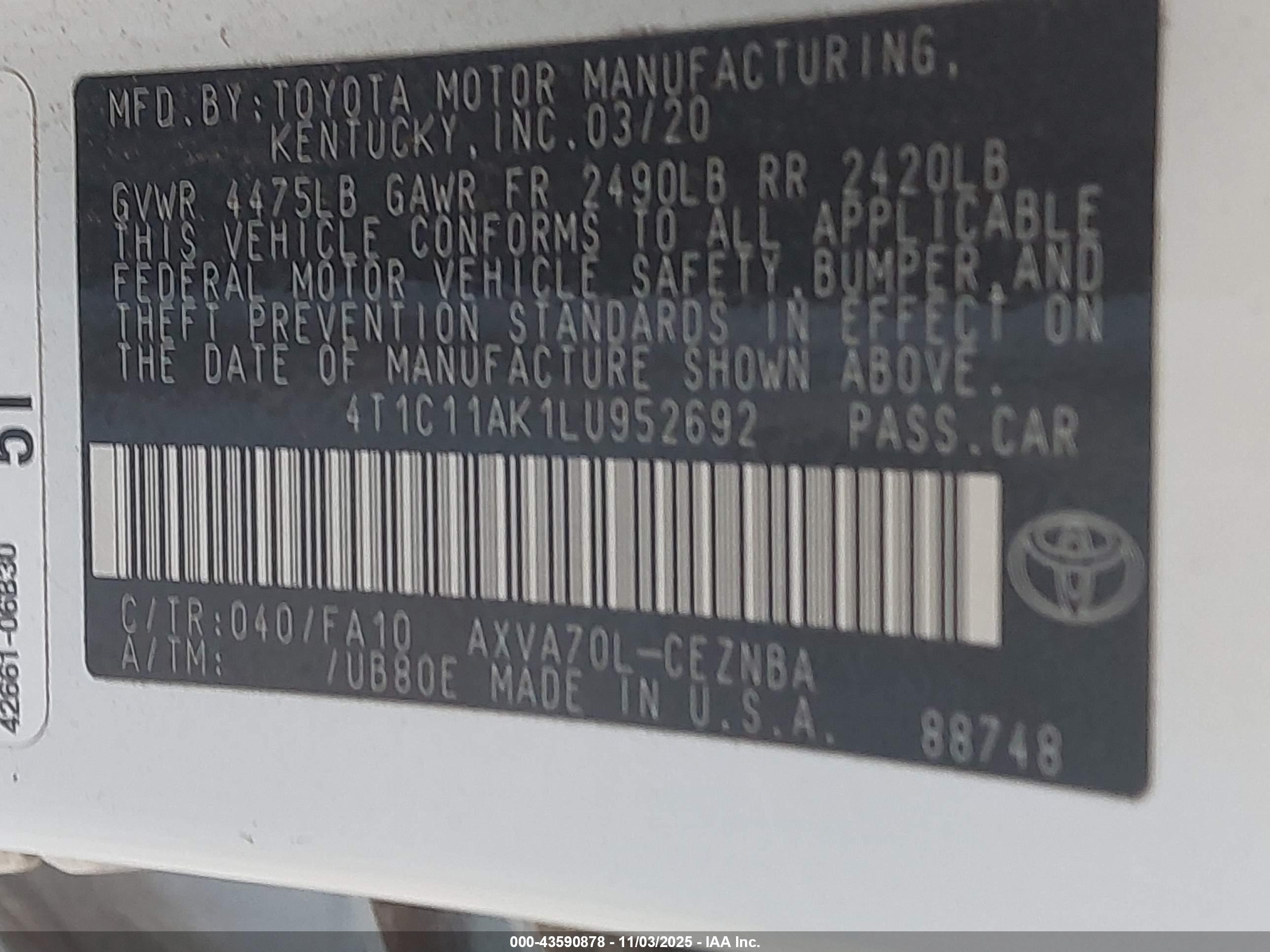 TOYOTA CAMRY image 9
