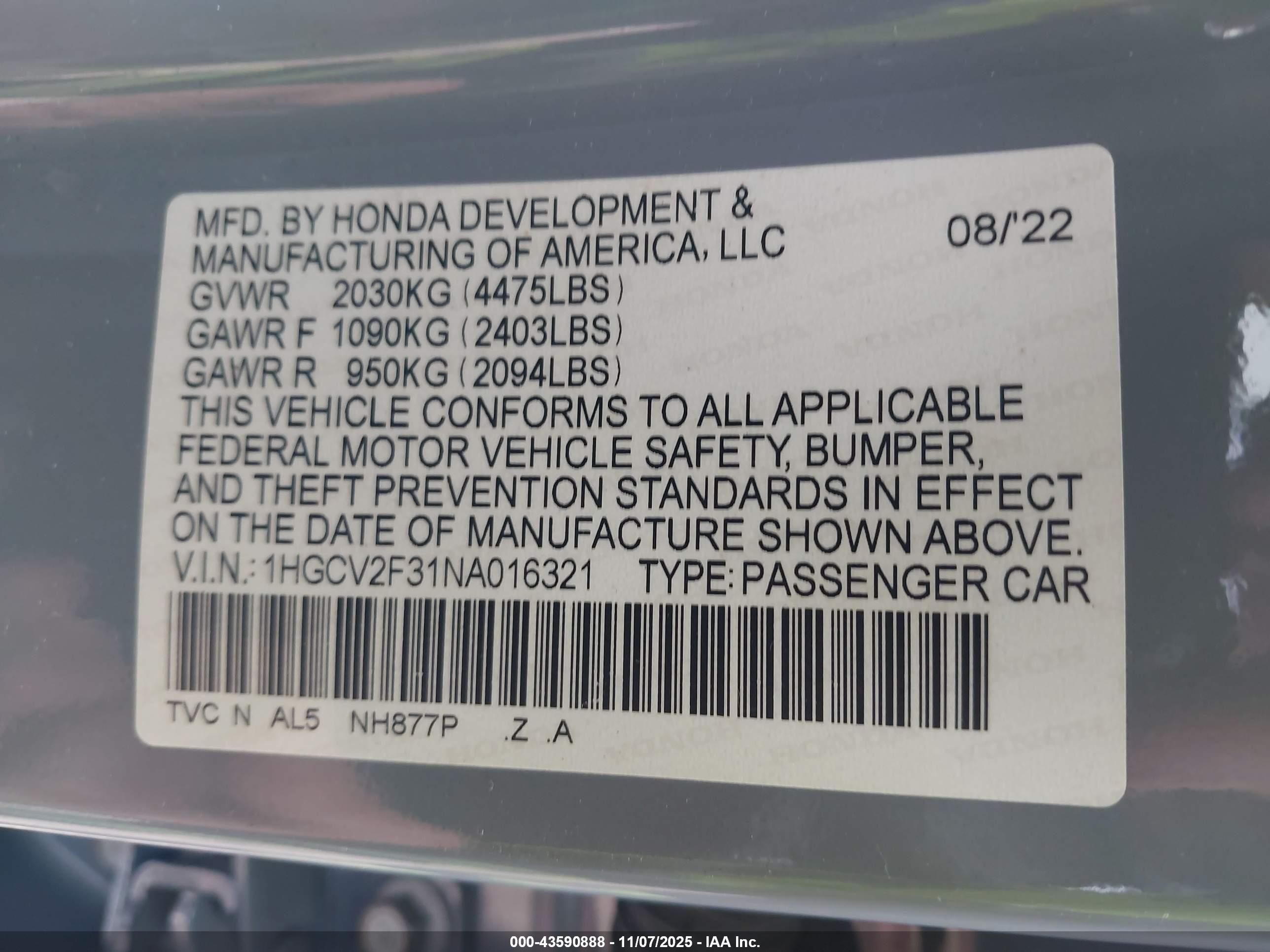 HONDA ACCORD image 9