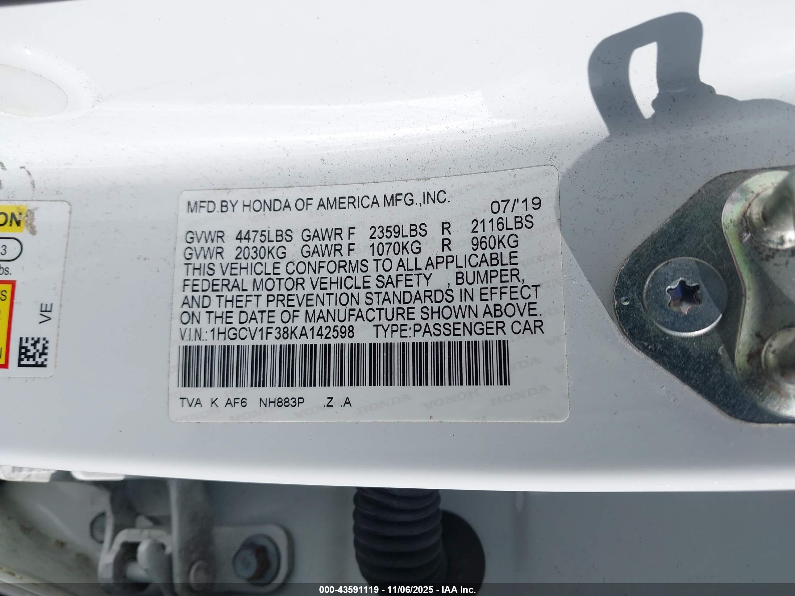 HONDA ACCORD image 9