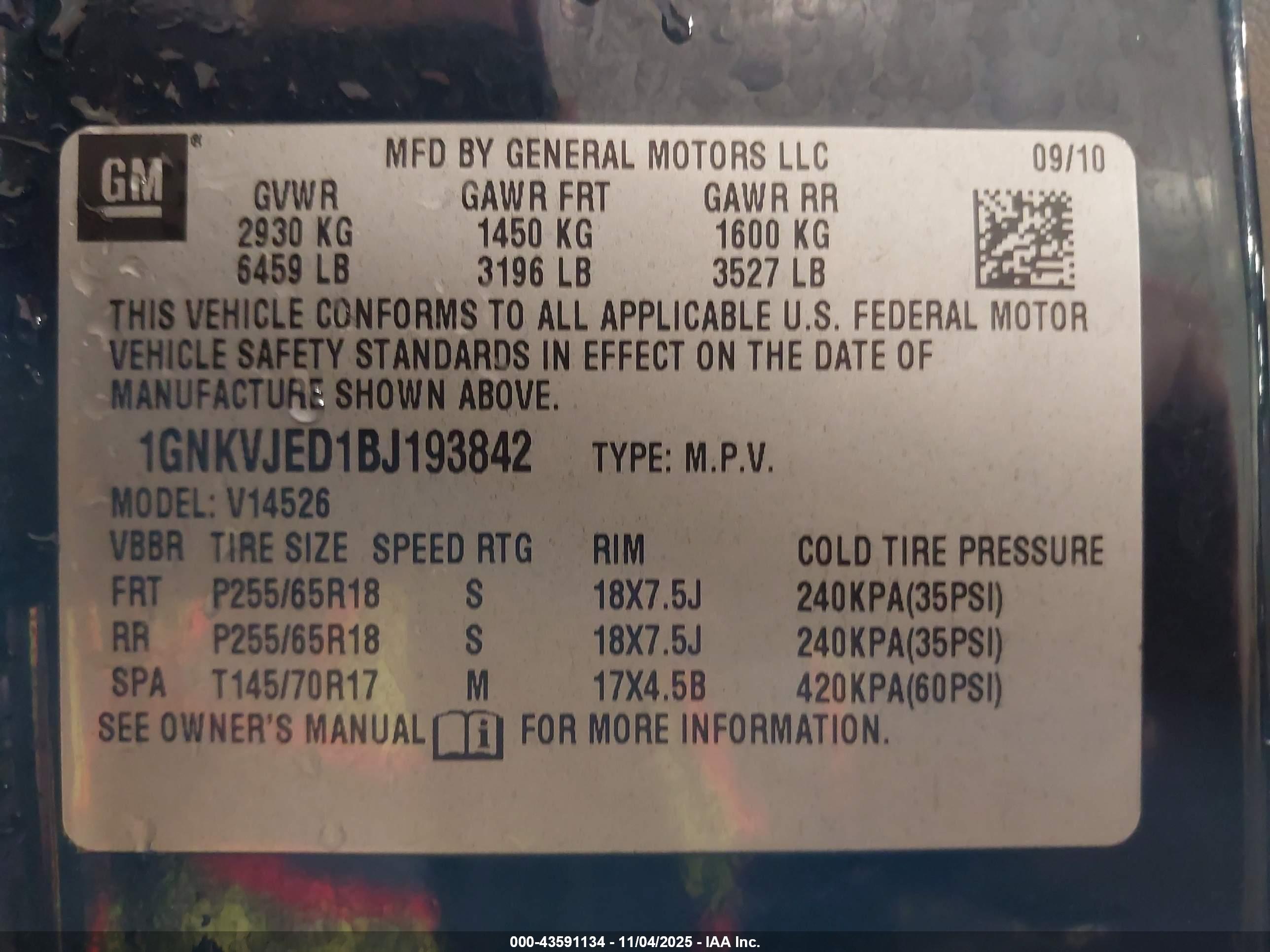 CHEVROLET TRAVERSE image 9