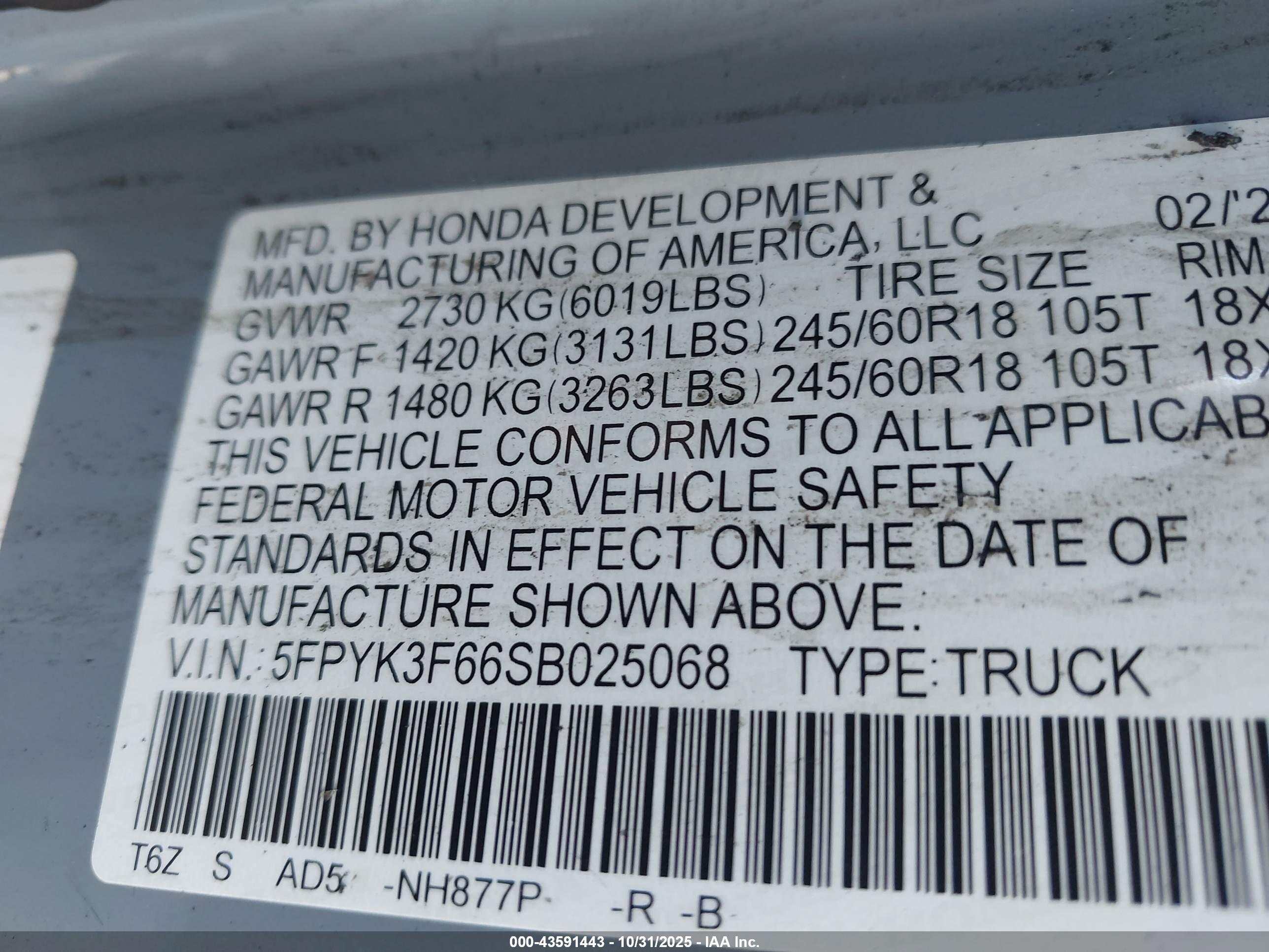 HONDA RIDGELINE image 9
