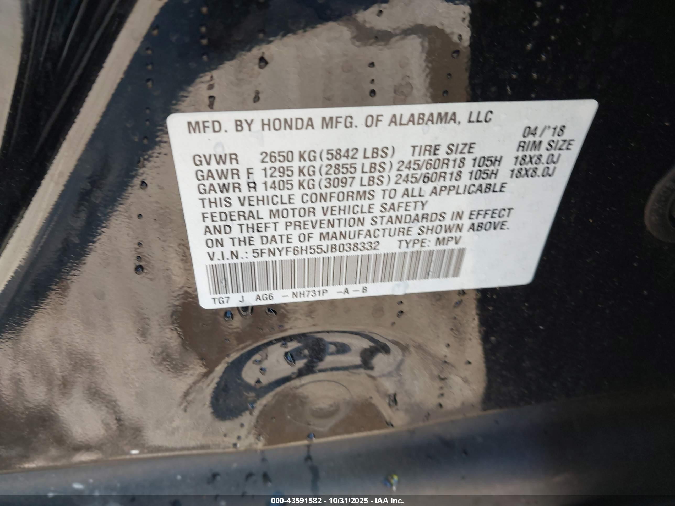 HONDA PILOT image 9