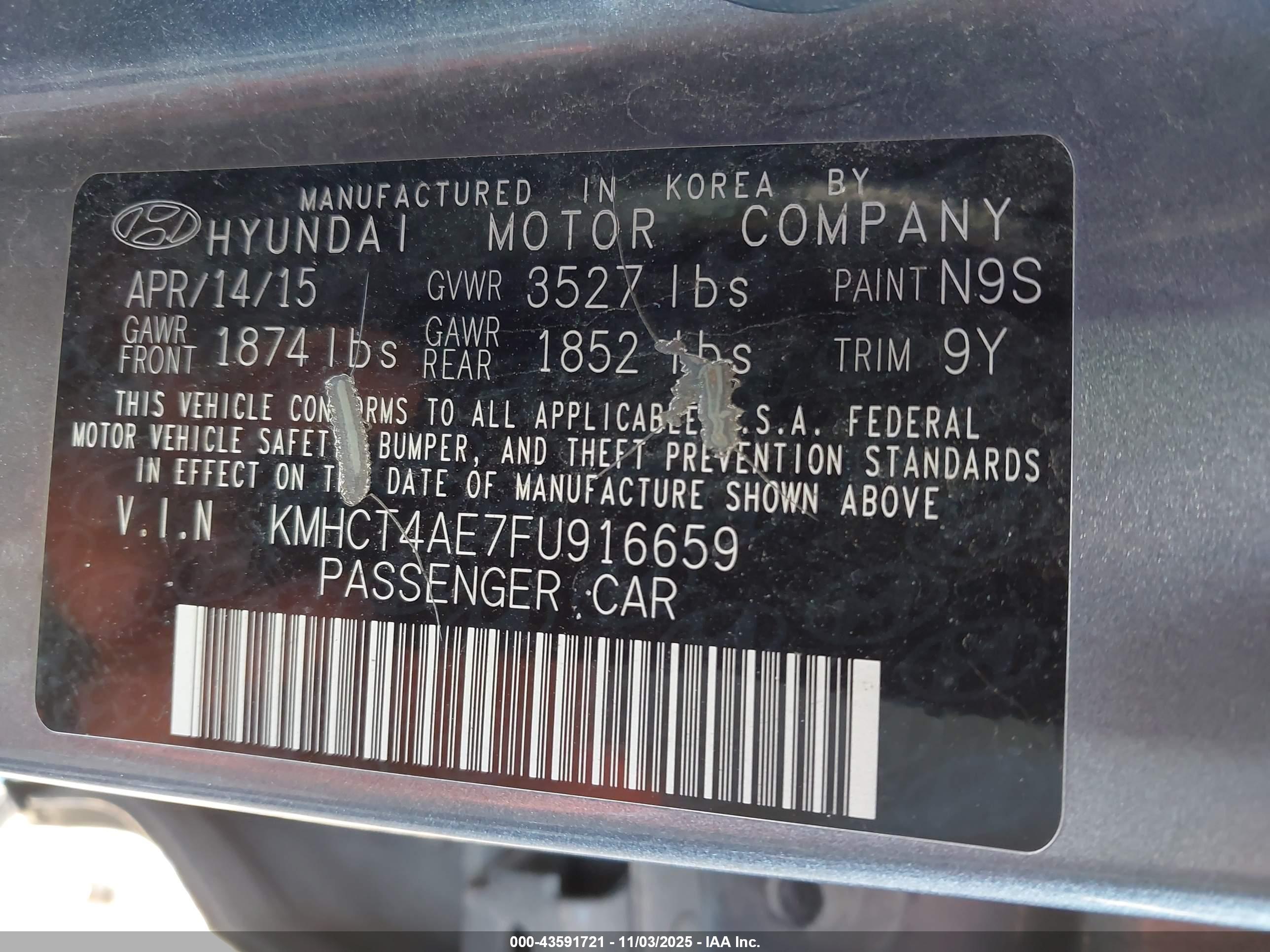 HYUNDAI ACCENT image 9