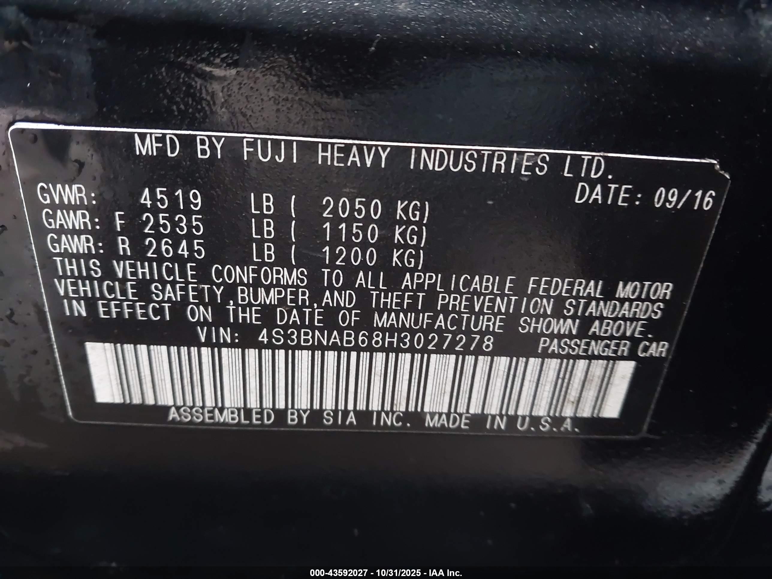 SUBARU LEGACY image 9