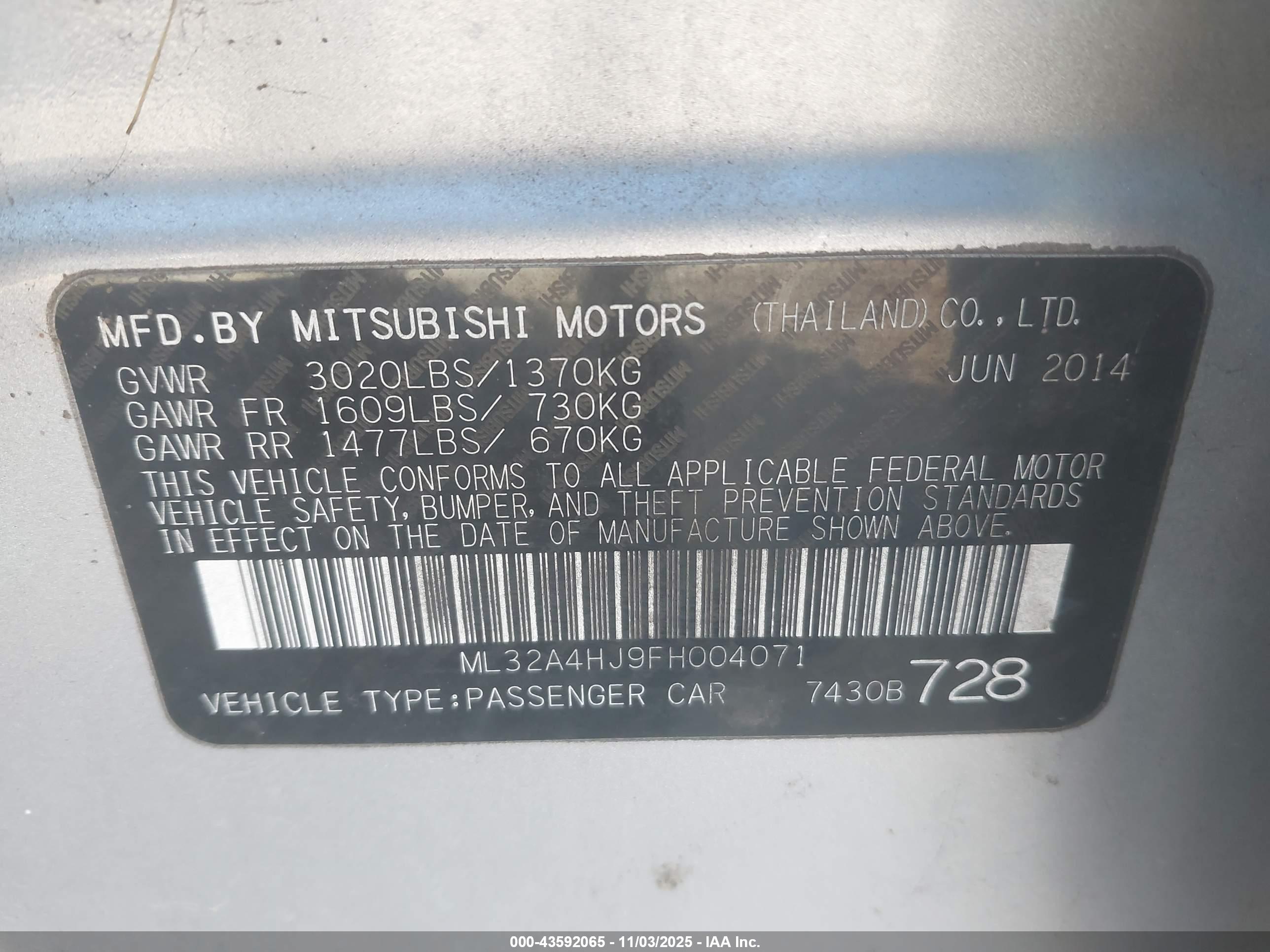 MITSUBISHI MIRAGE image 9