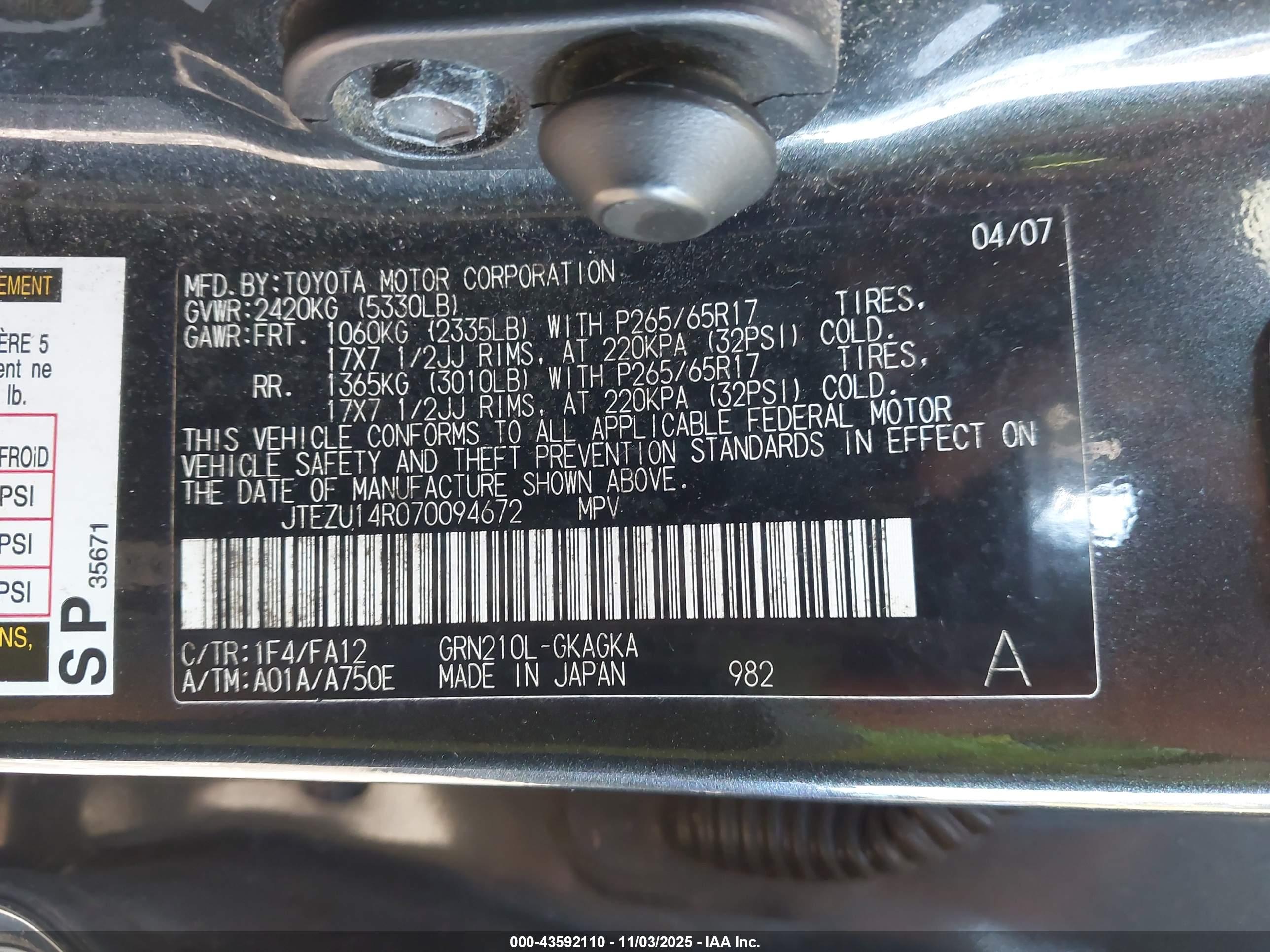 TOYOTA 4RUNNER image 9