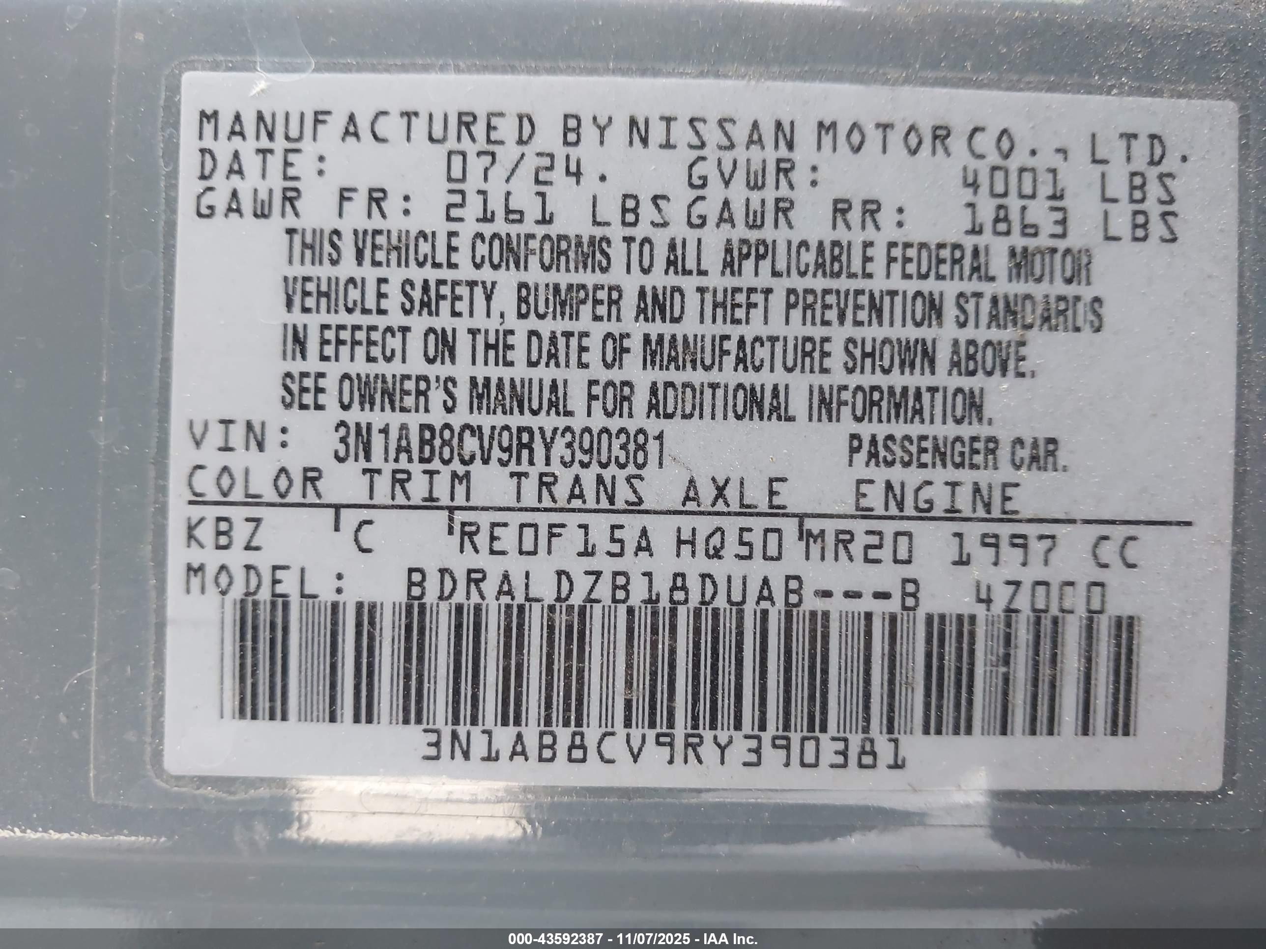 NISSAN SENTRA image 9