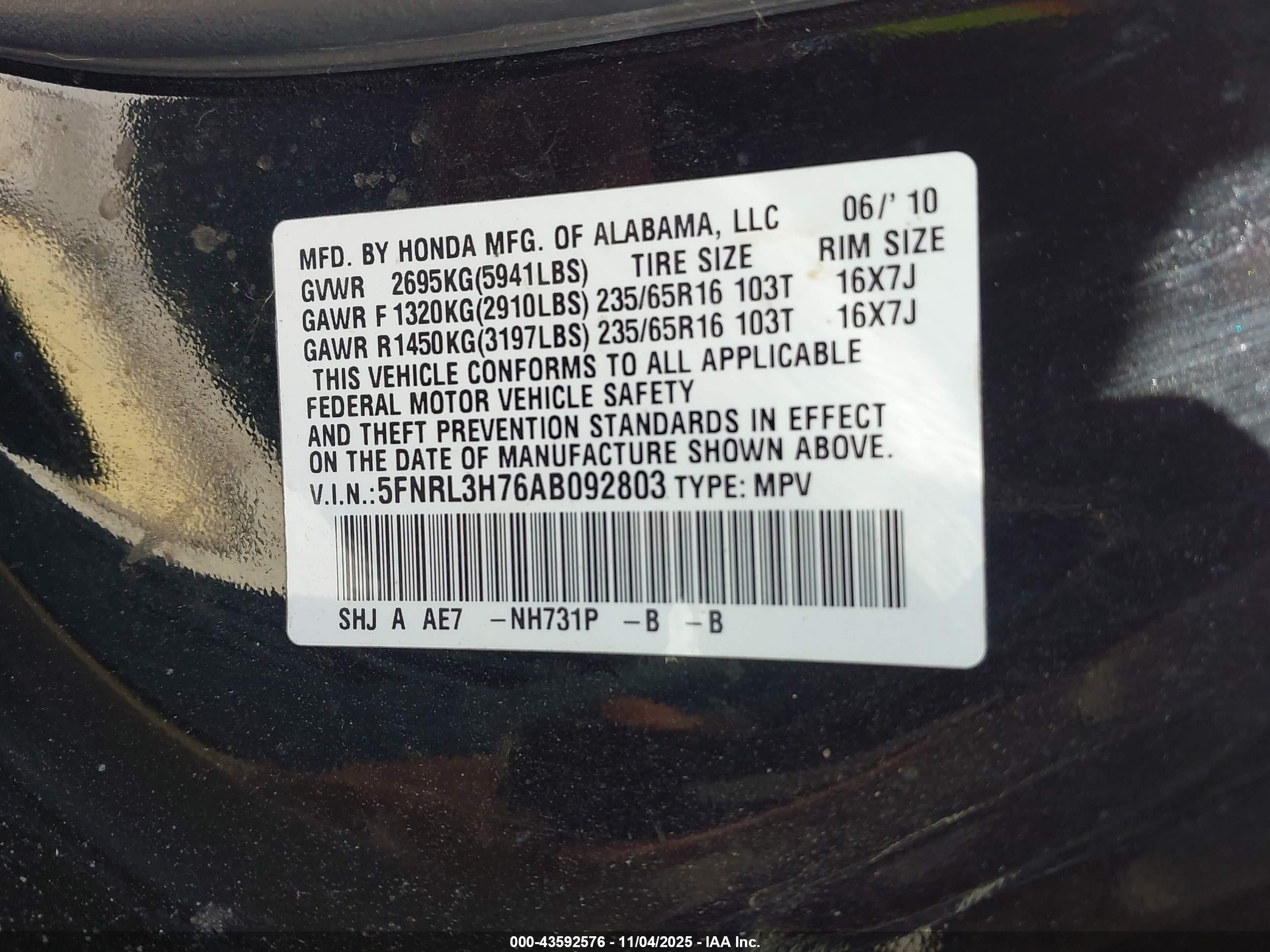 HONDA ODYSSEY image 9