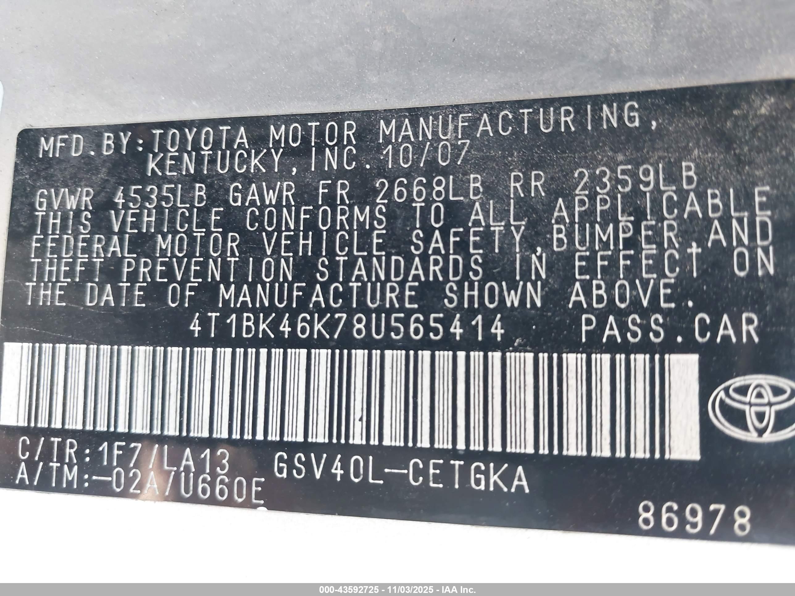 TOYOTA CAMRY image 9