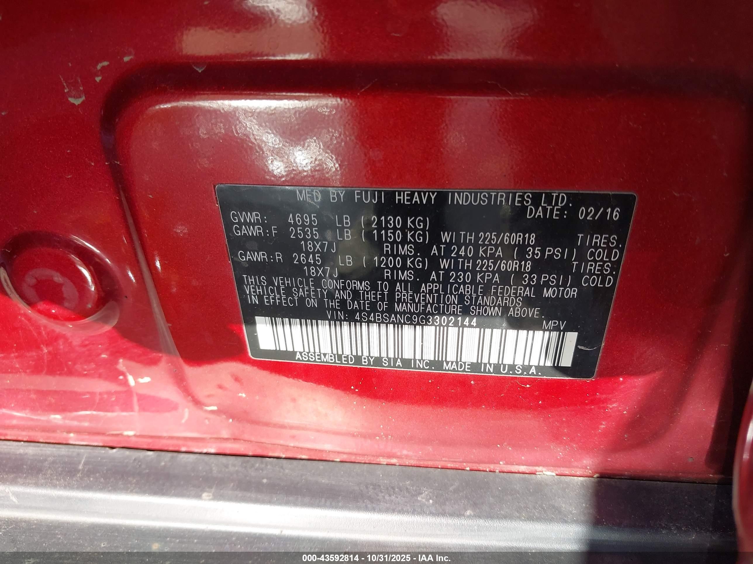 SUBARU OUTBACK image 9