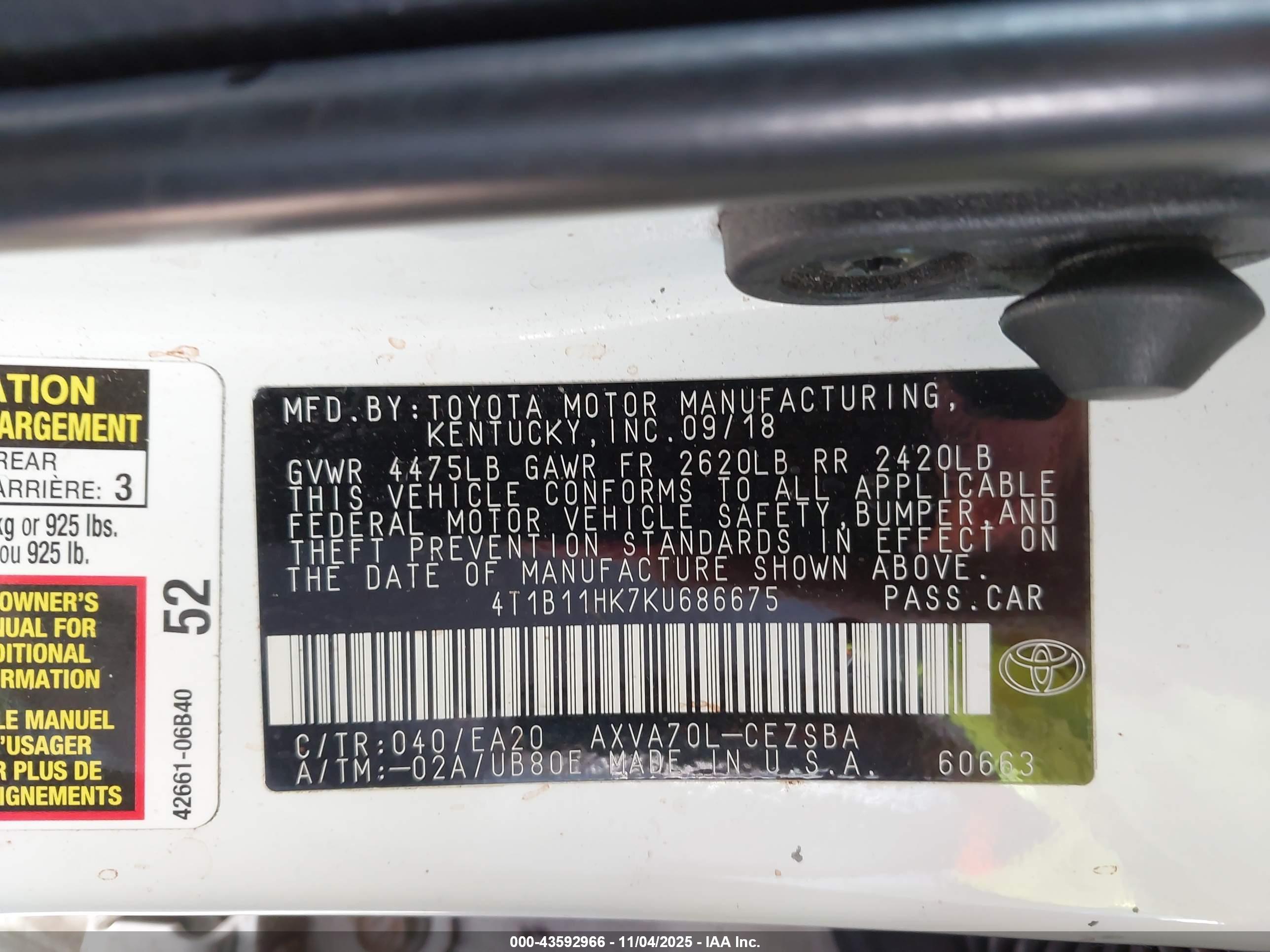 TOYOTA CAMRY image 9