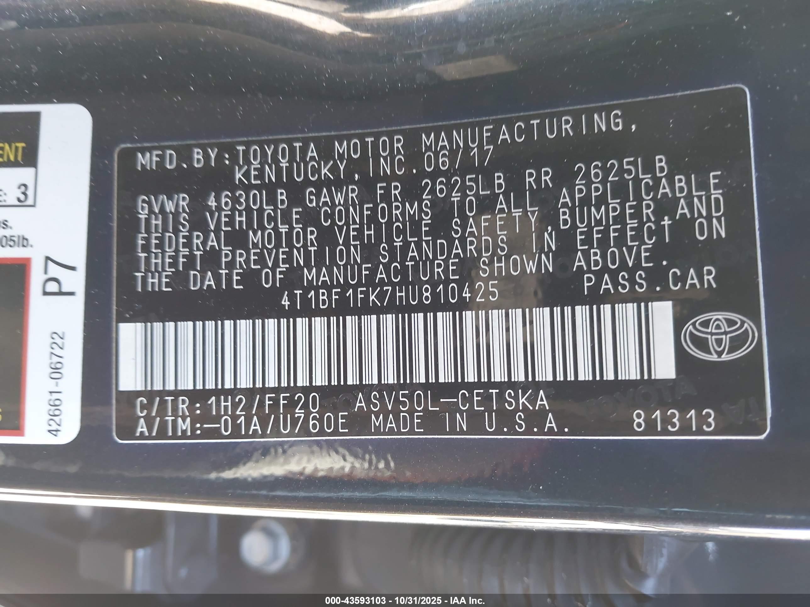 TOYOTA CAMRY image 9