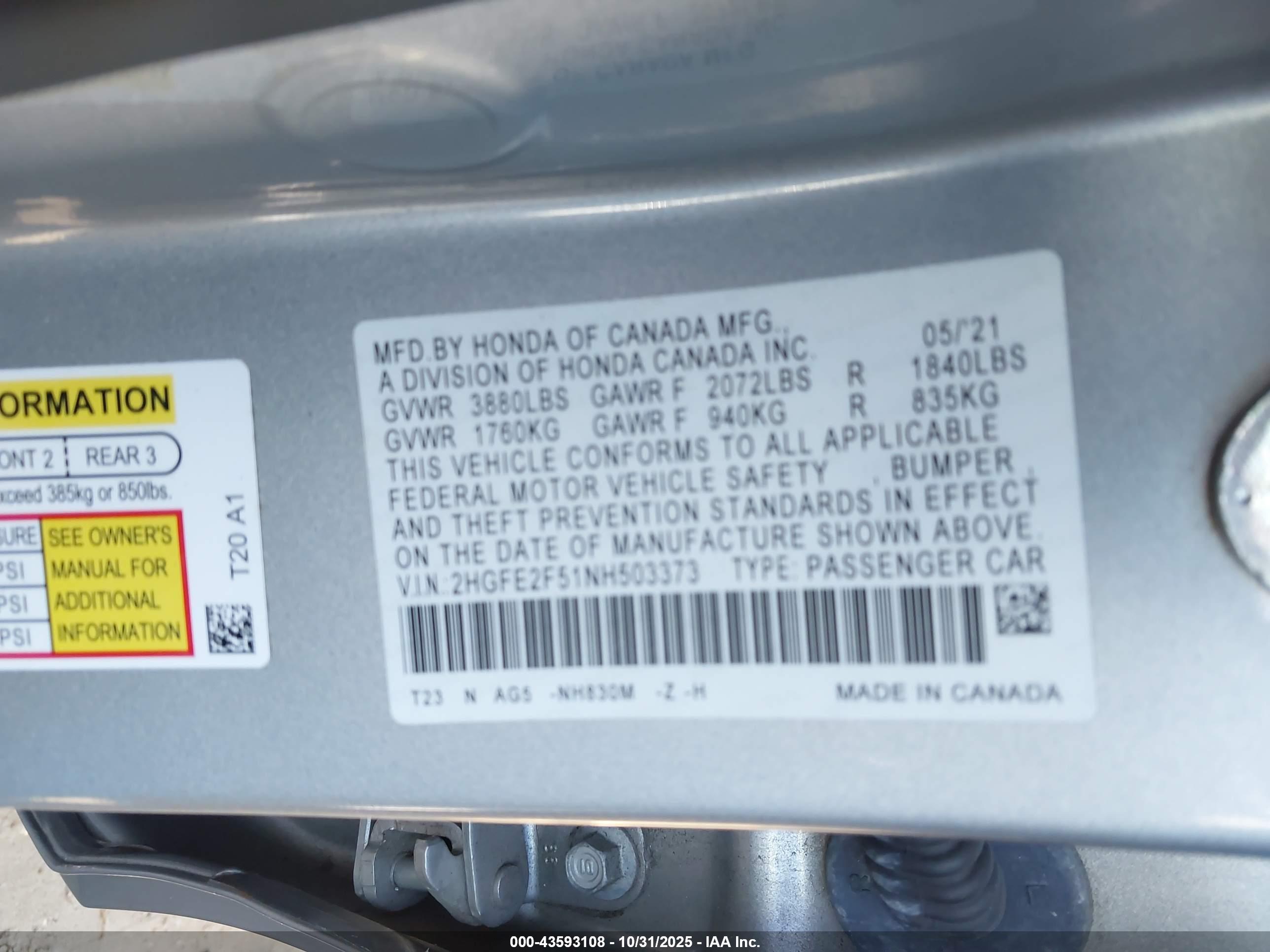 HONDA CIVIC image 9