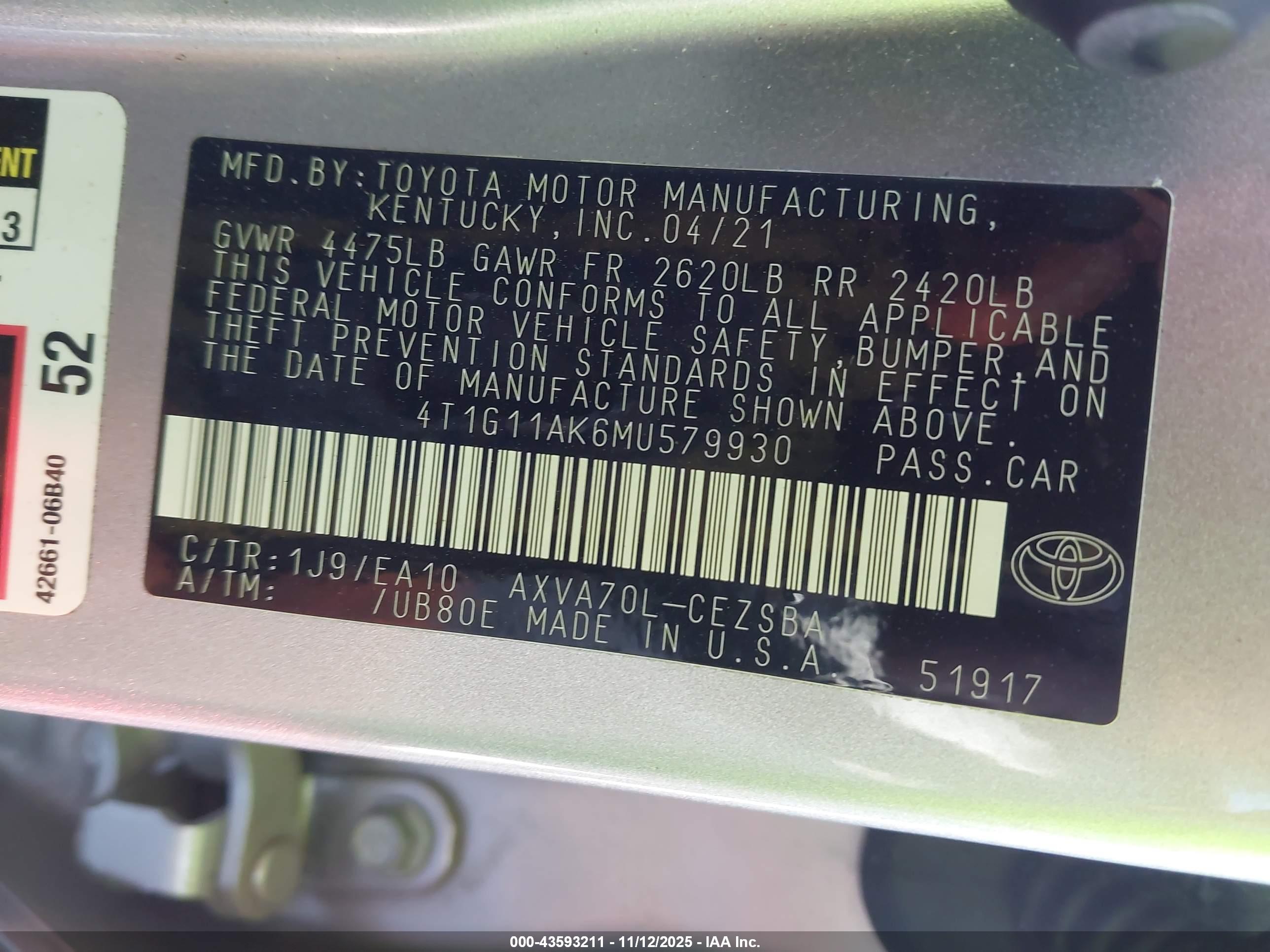 TOYOTA CAMRY image 9