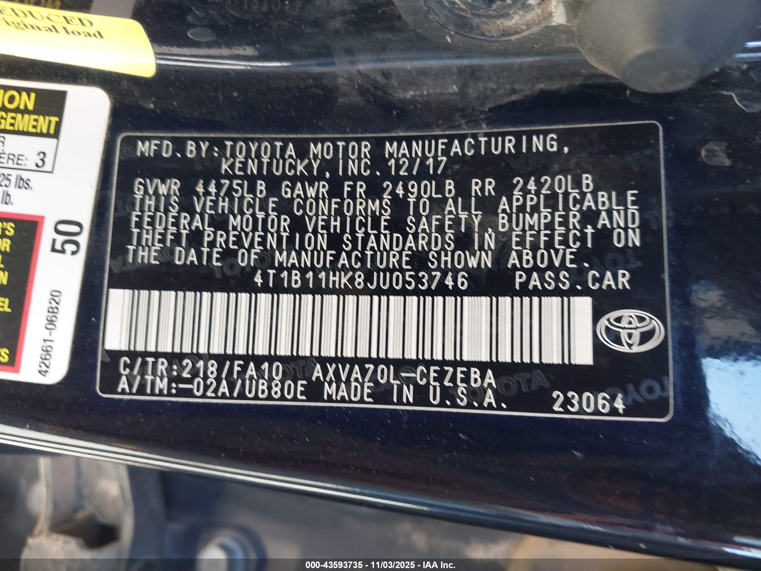 TOYOTA CAMRY image 9