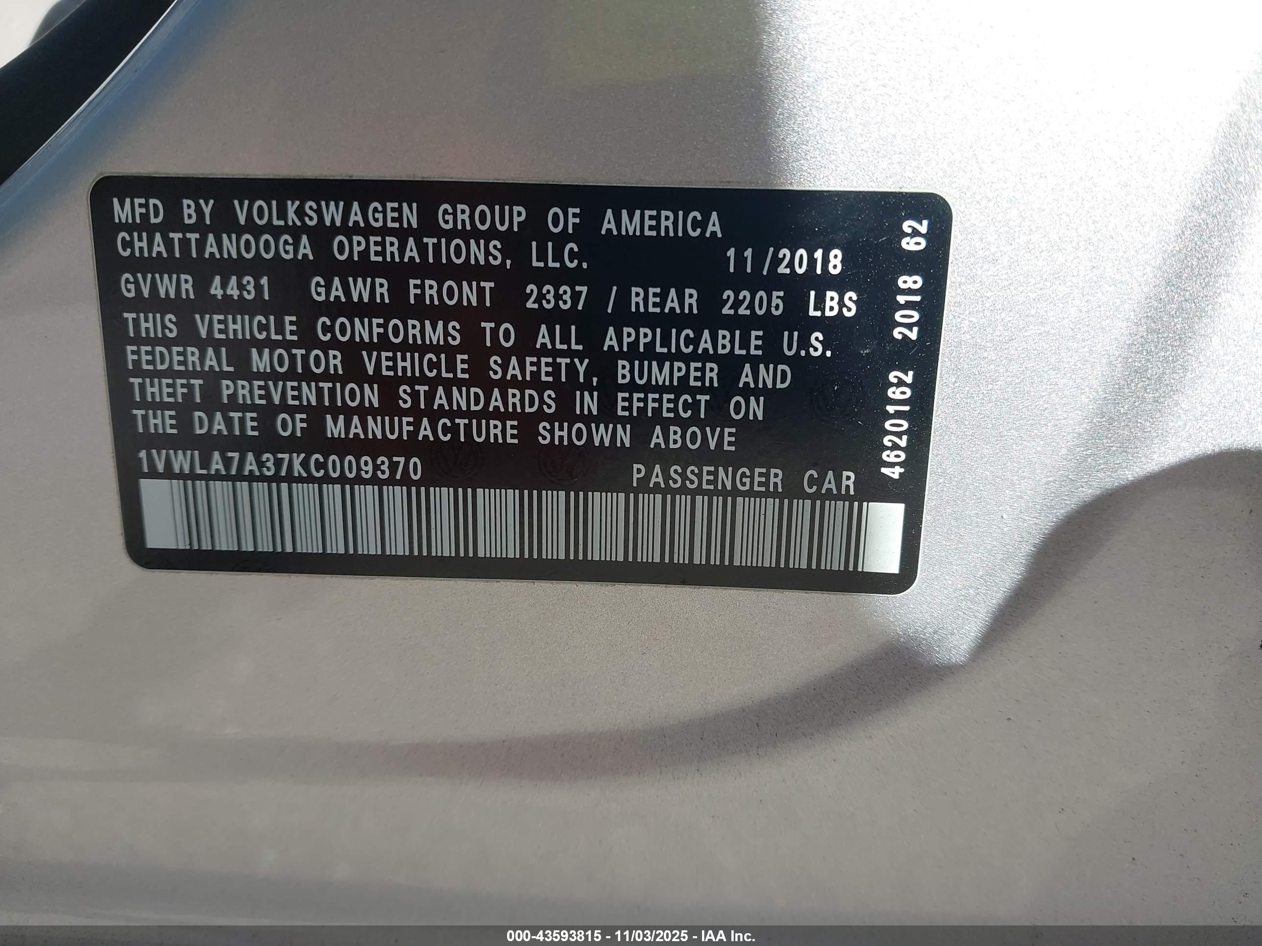 VOLKSWAGEN PASSAT image 9