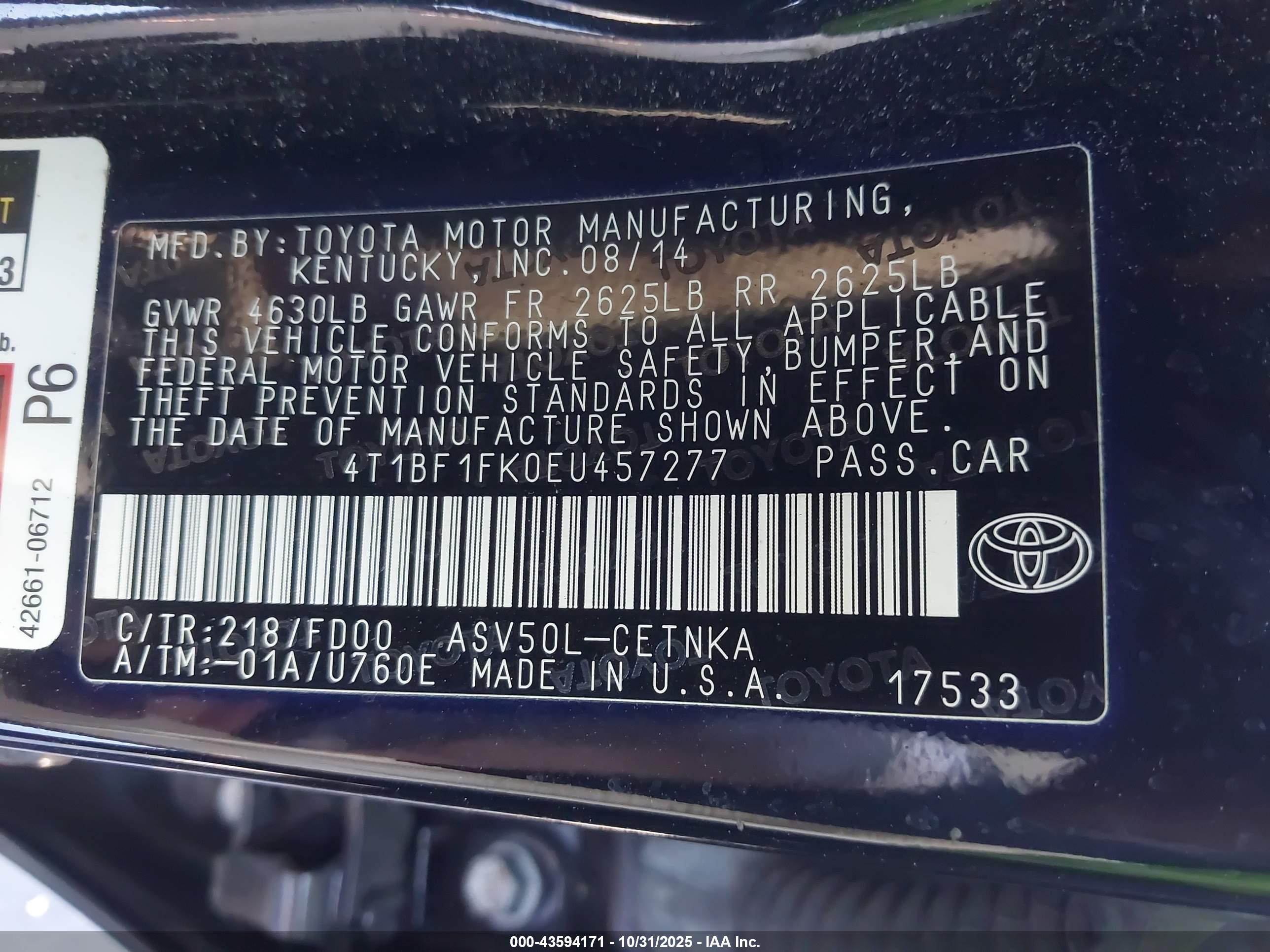TOYOTA CAMRY image 9