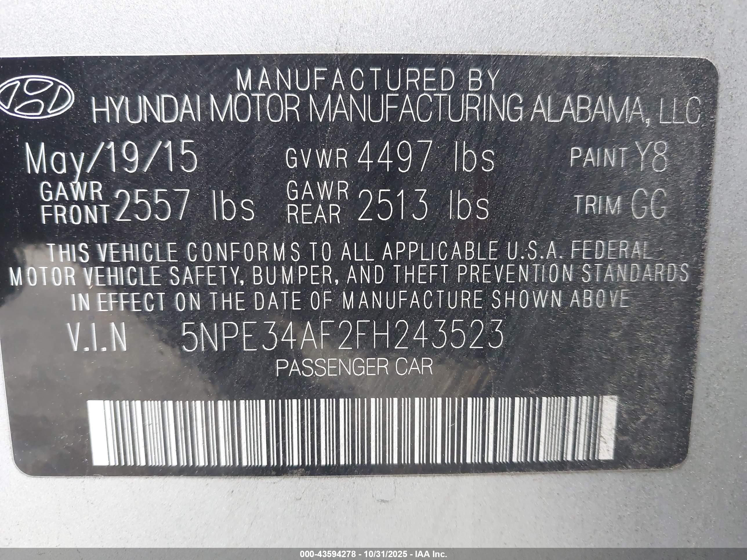 HYUNDAI SONATA image 9