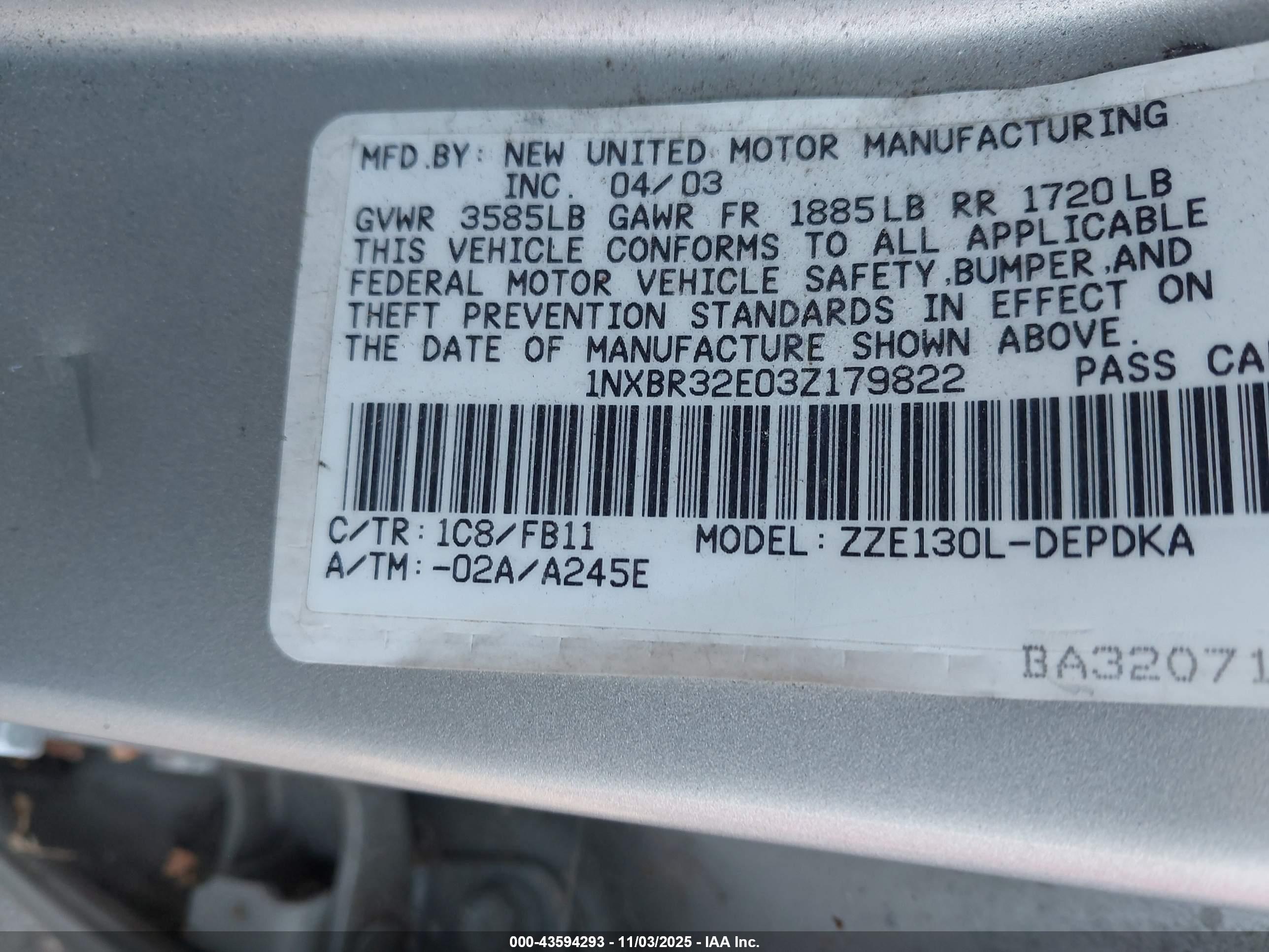 TOYOTA COROLLA image 9