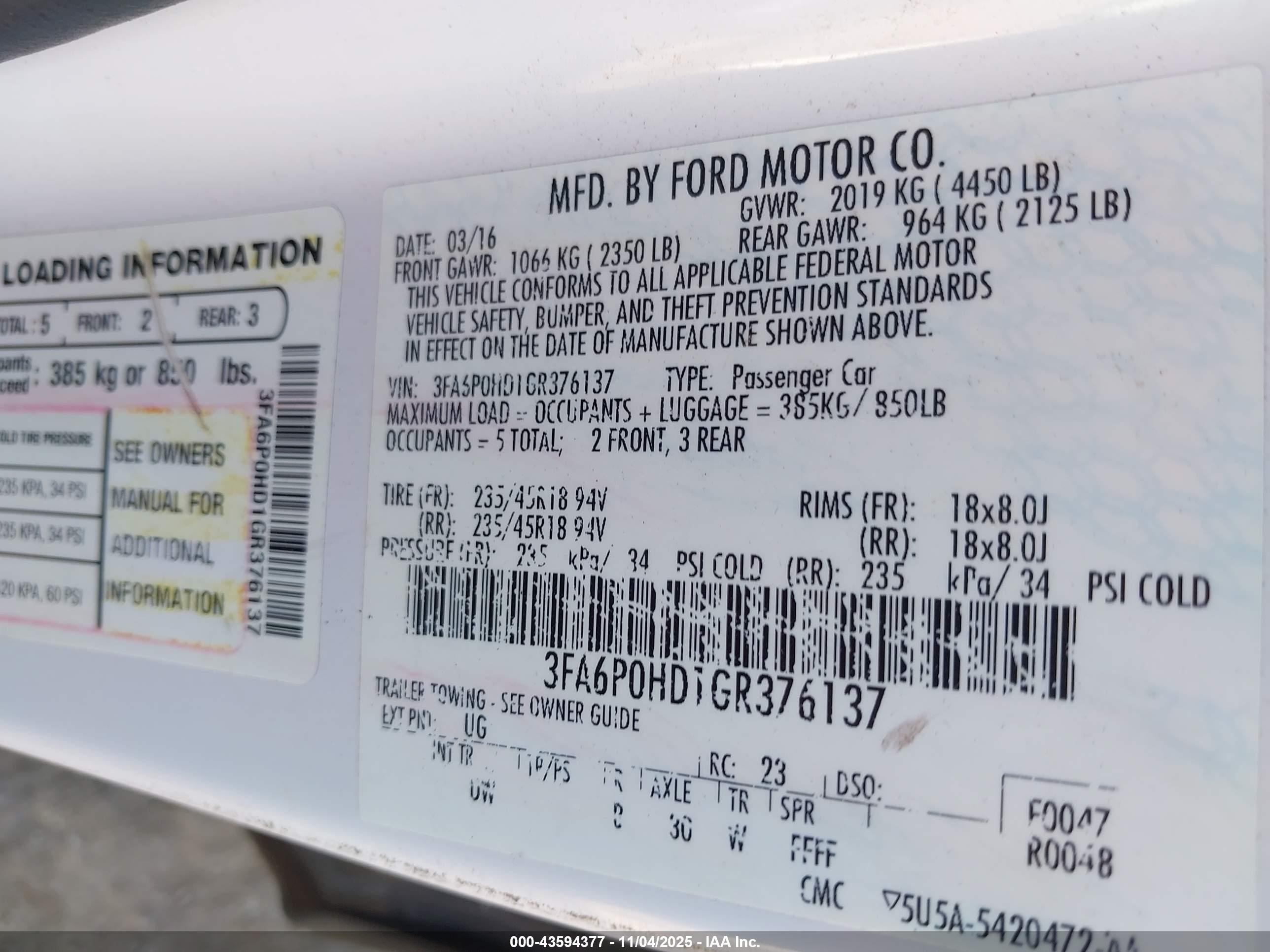 FORD FUSION image 9
