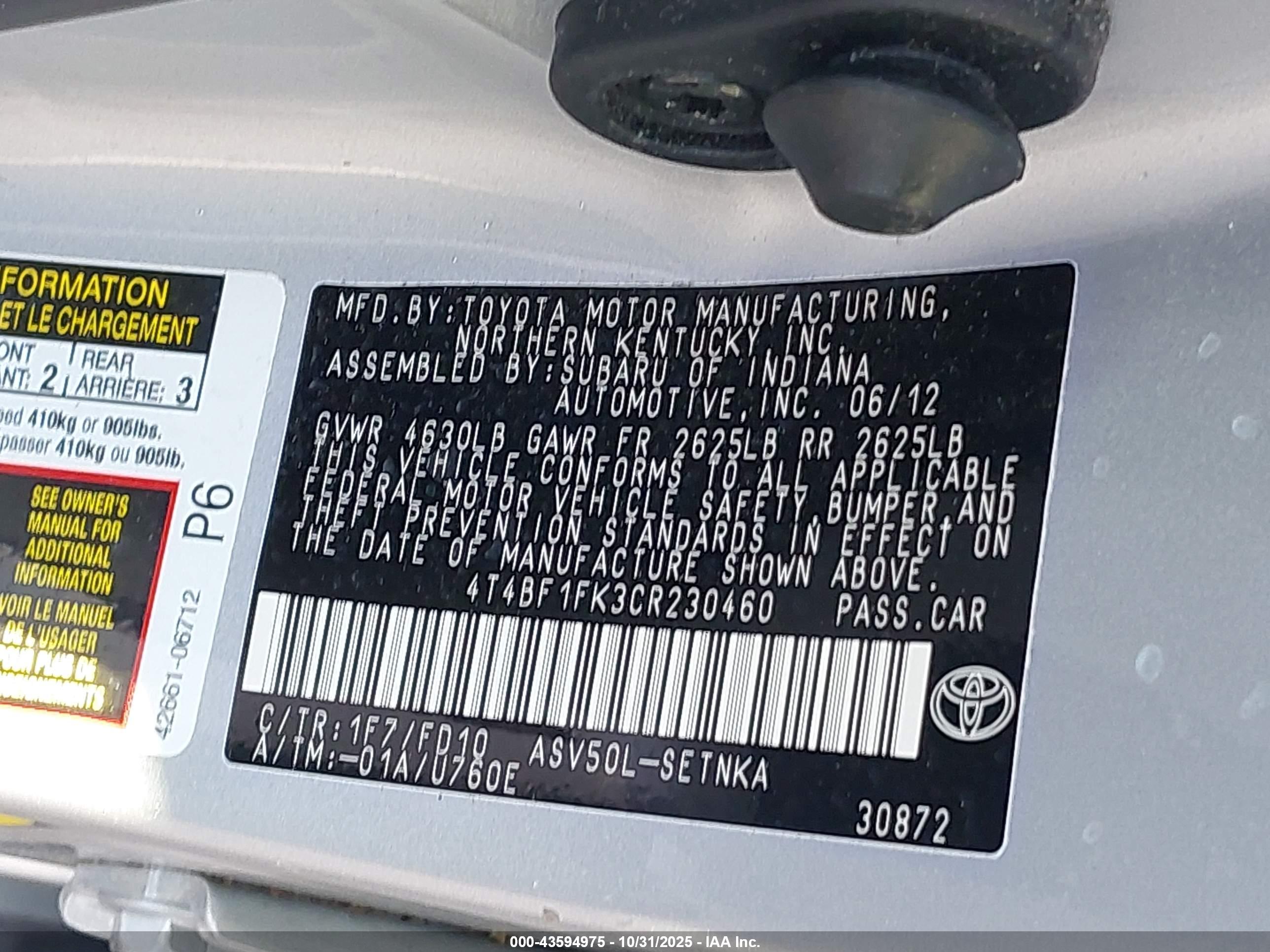 TOYOTA CAMRY image 9