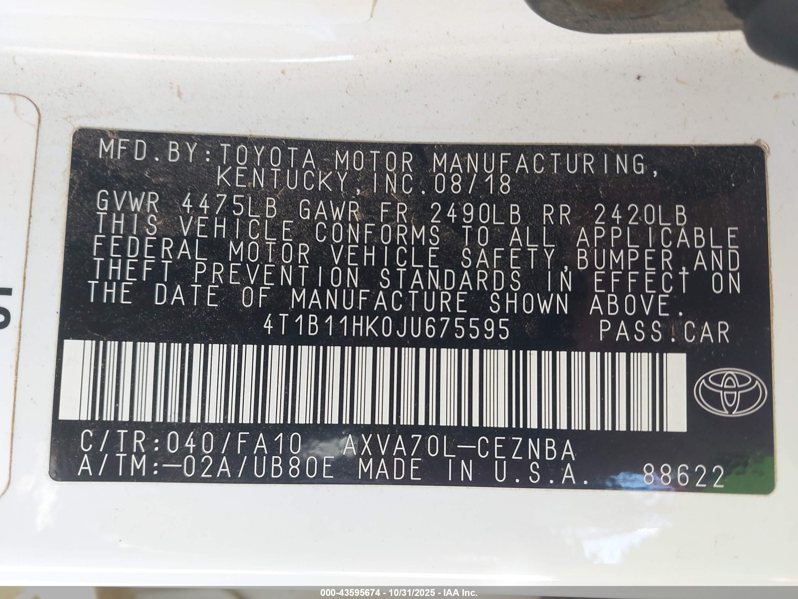 TOYOTA CAMRY image 9