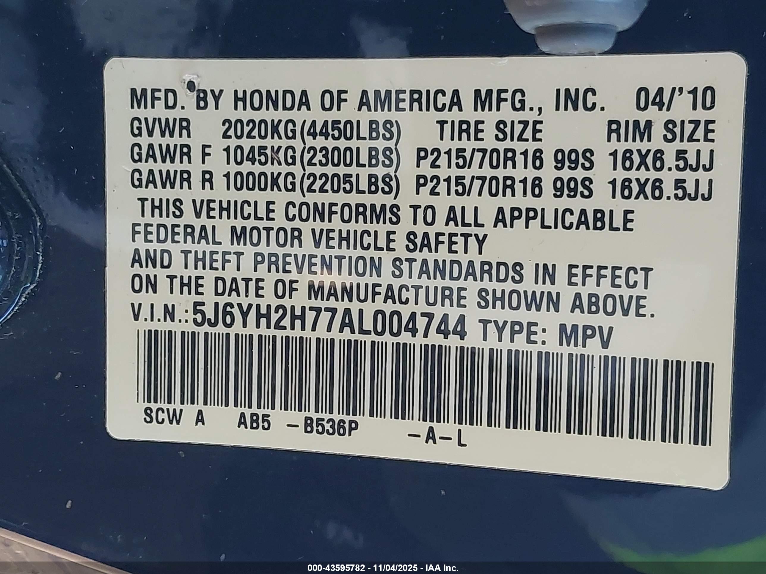 HONDA ELEMENT image 9
