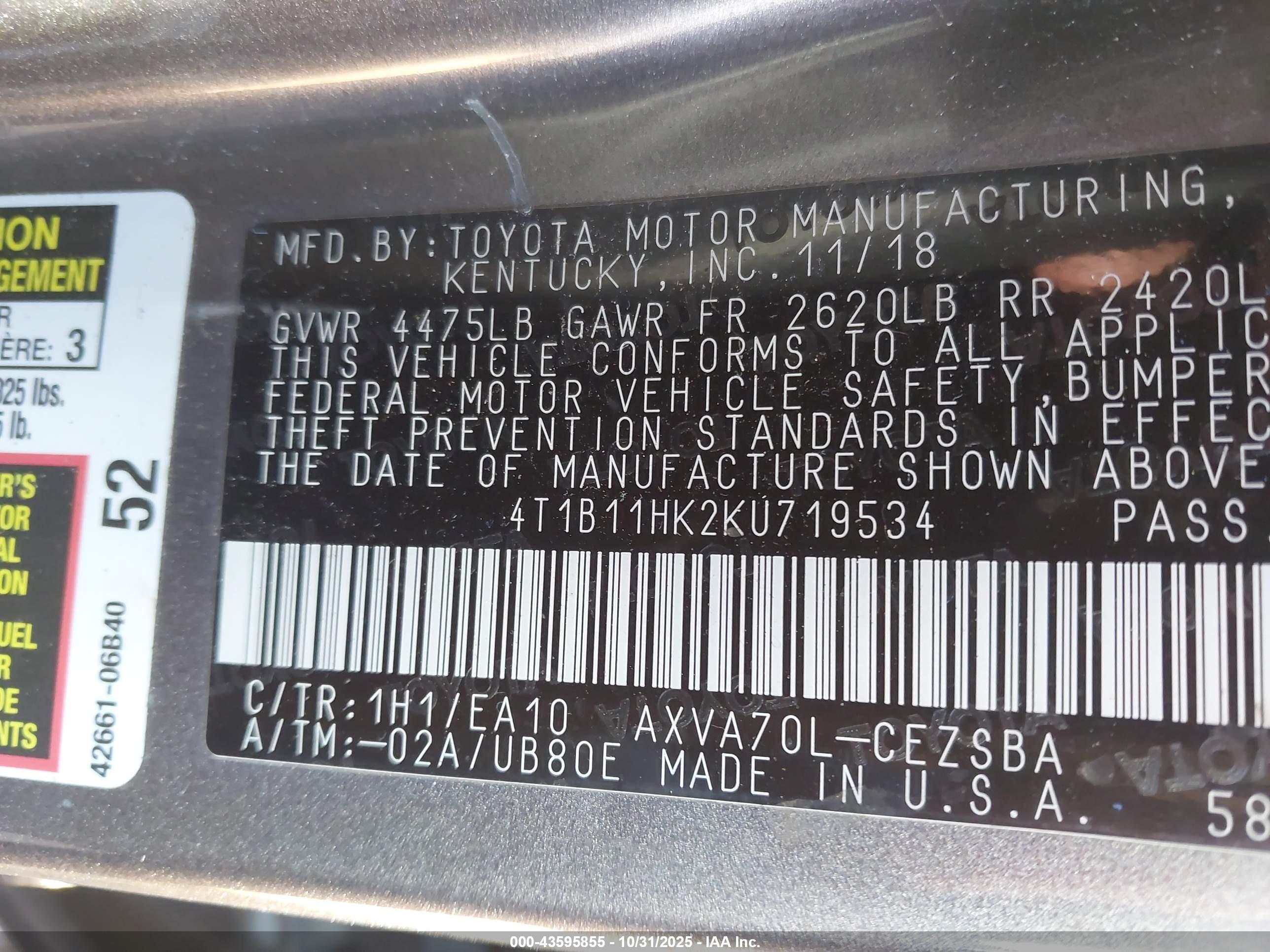 TOYOTA CAMRY image 9