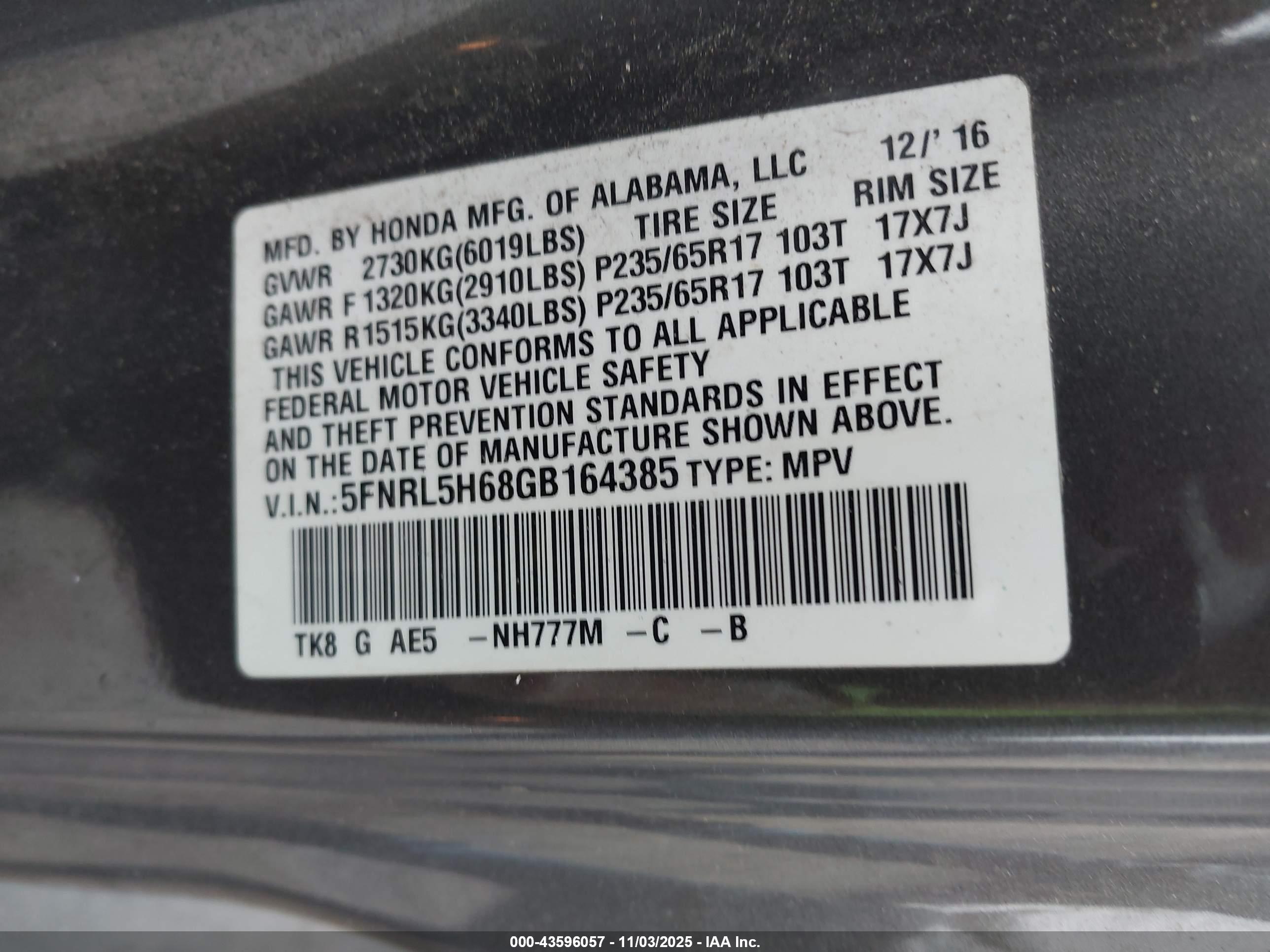 HONDA ODYSSEY image 9