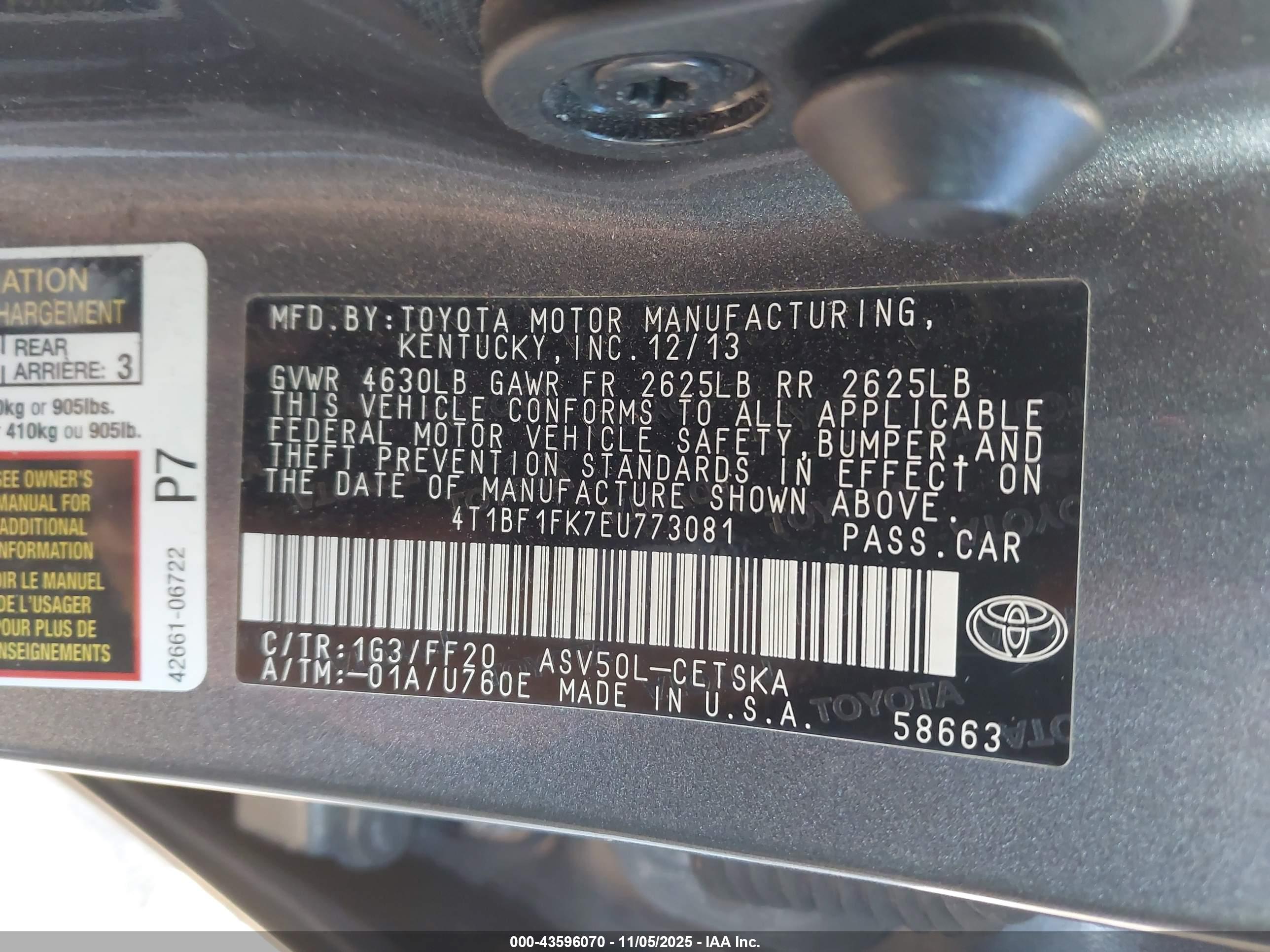TOYOTA CAMRY image 9