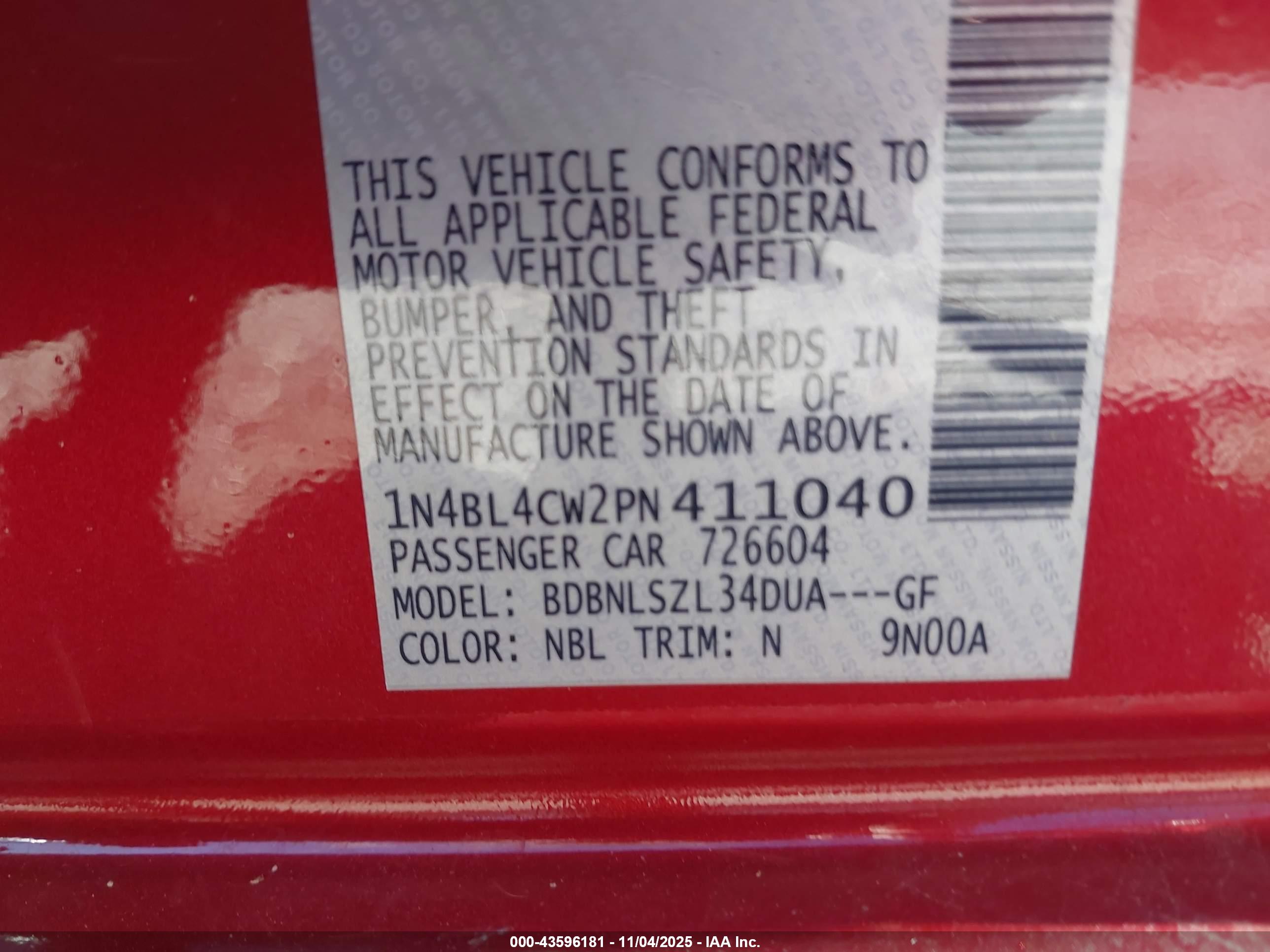 NISSAN ALTIMA image 9