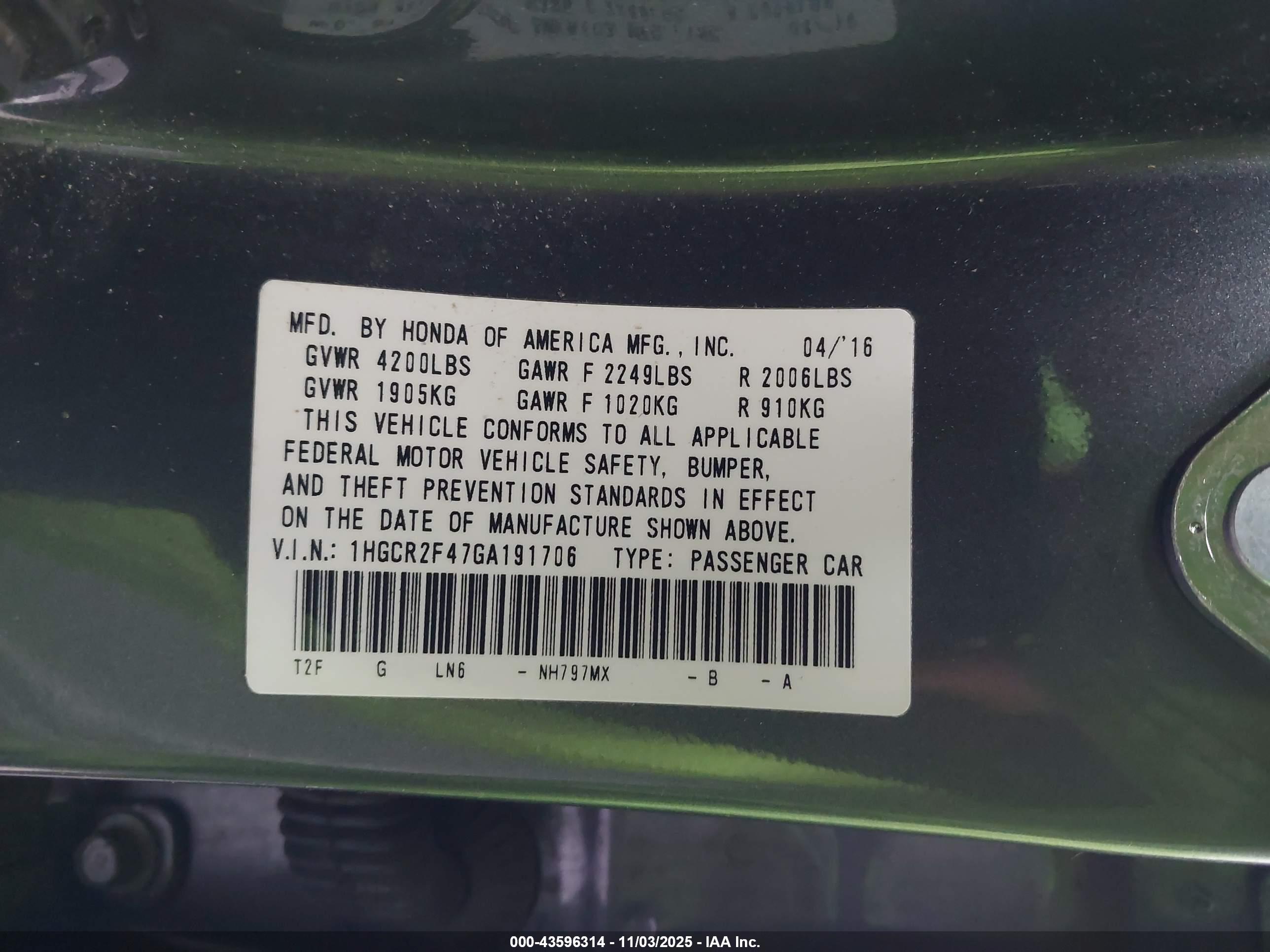 HONDA ACCORD image 9