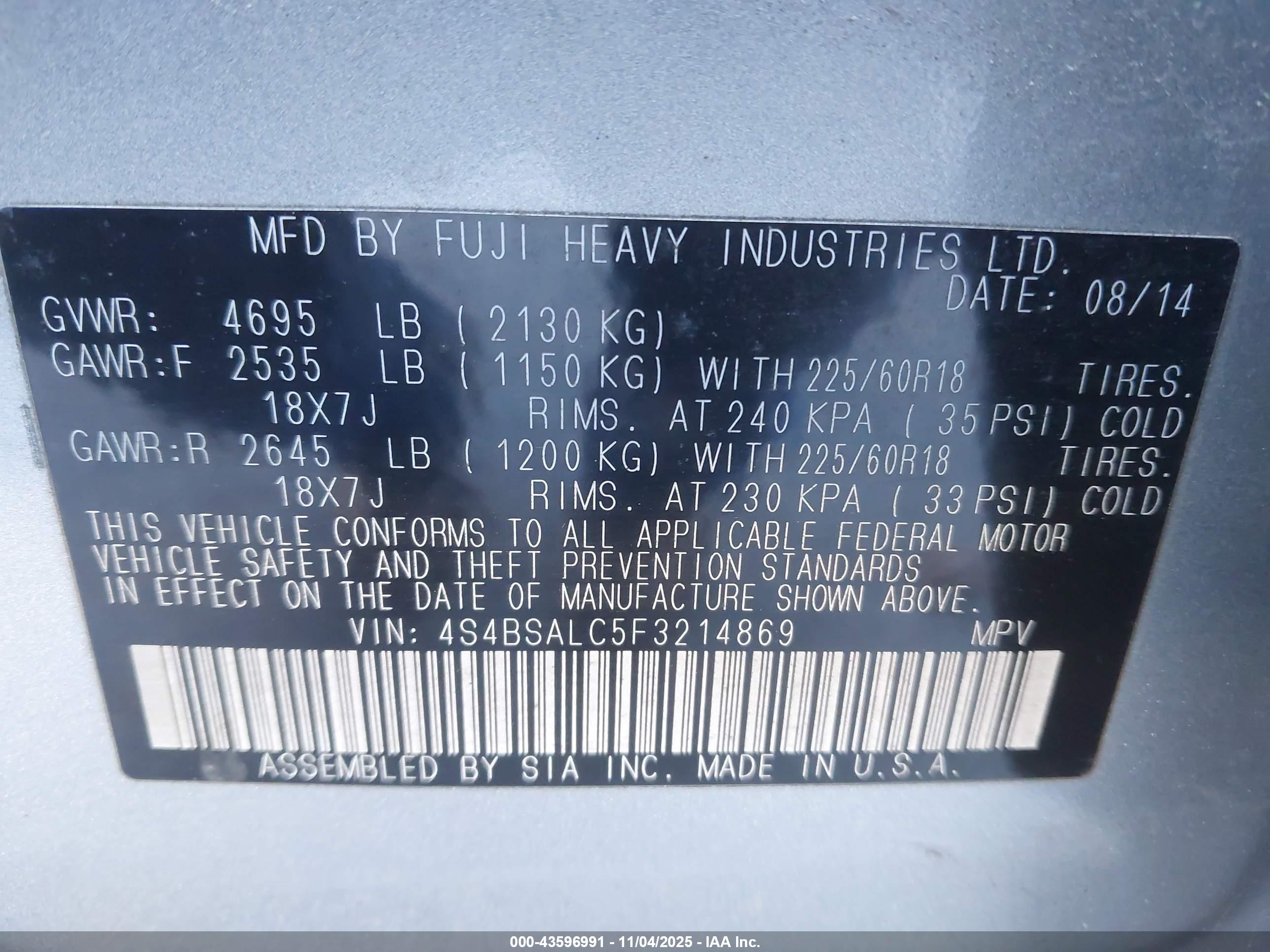 SUBARU OUTBACK image 9