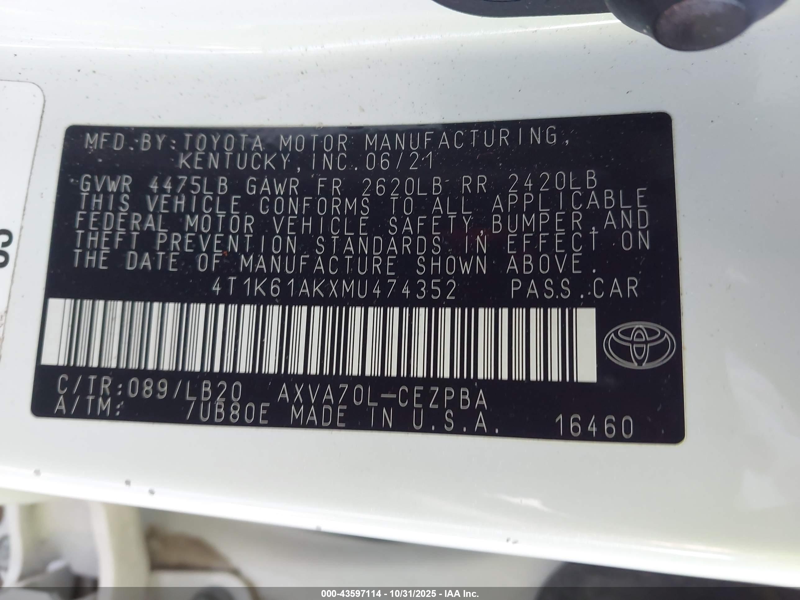 TOYOTA CAMRY image 9