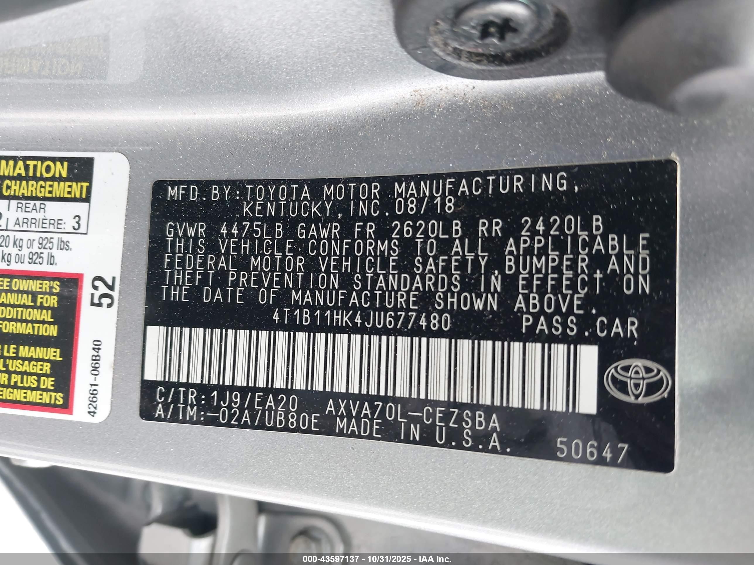 TOYOTA CAMRY image 9