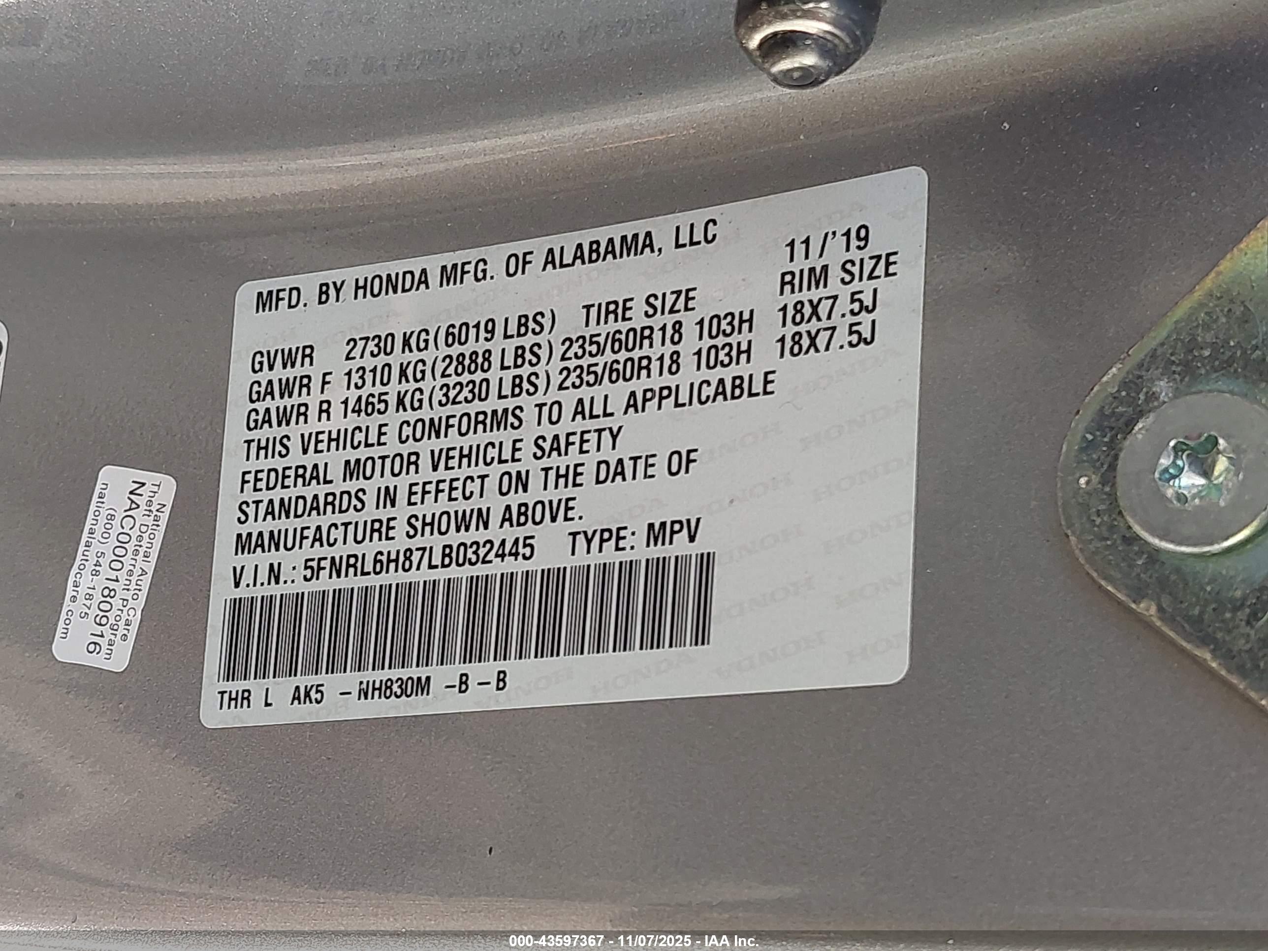 HONDA ODYSSEY image 9