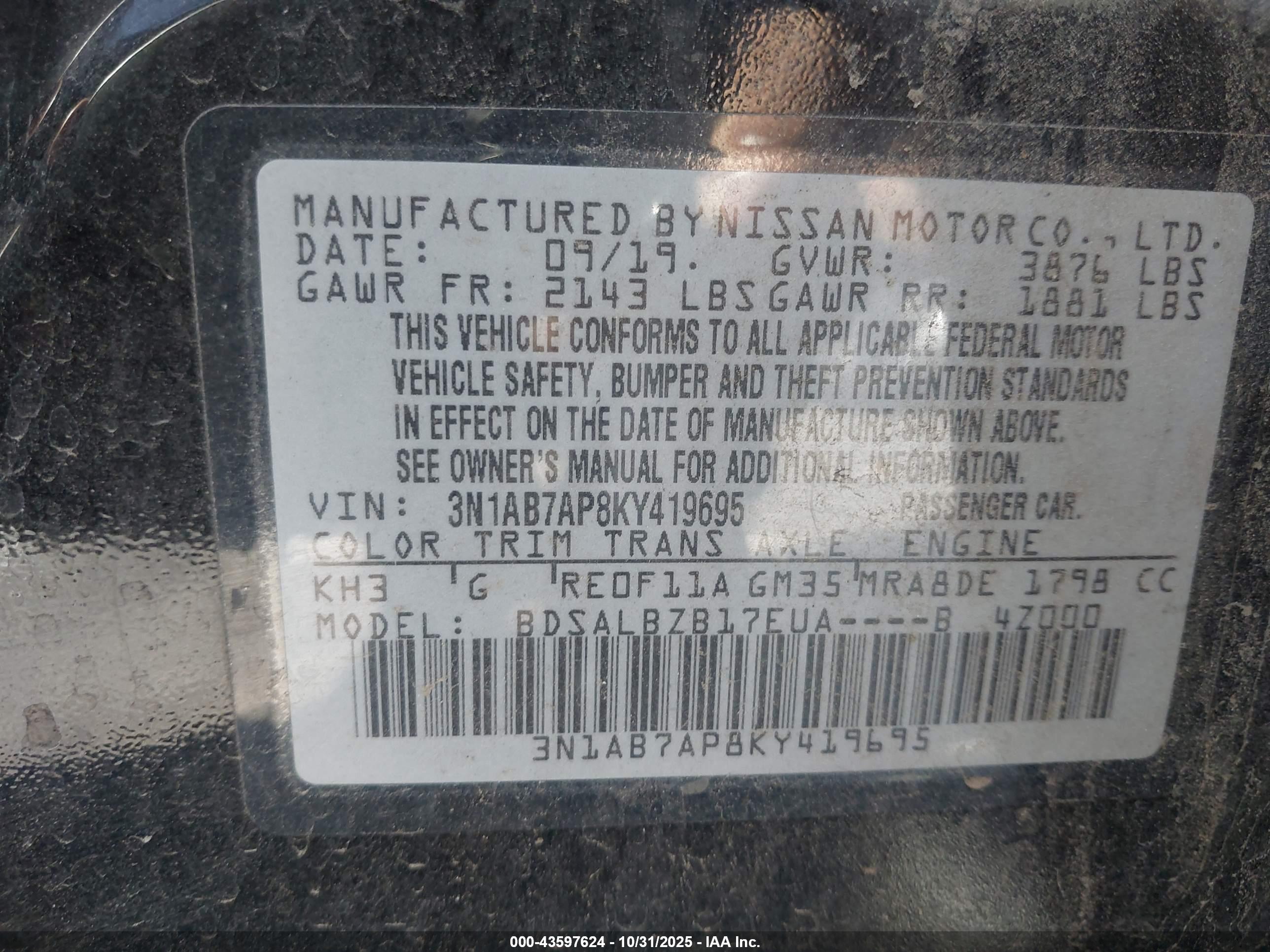 NISSAN SENTRA image 9